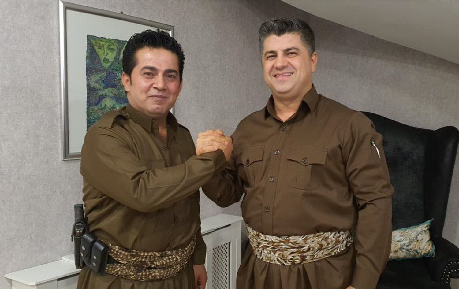 File photo of Murad Kani Kurdayi (left) and Lahur Talabany (right) posted on Kurdayi's Facebook