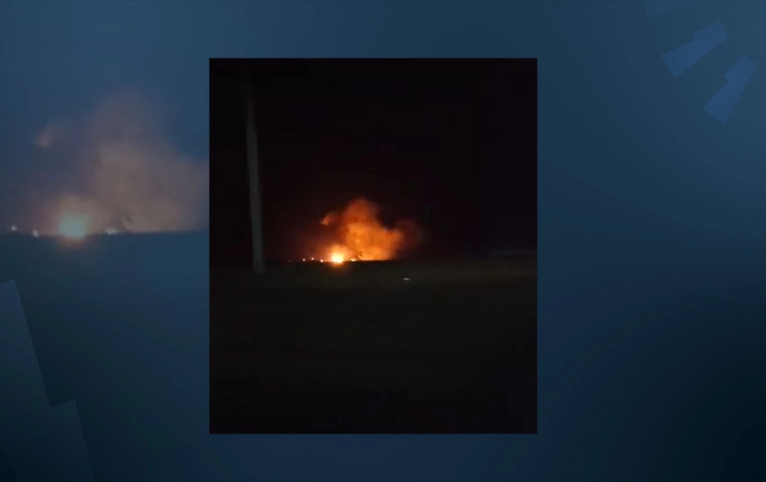 The moment when the rockets were fire at Peshmerga fighters. Date: January 7, 2022. Photo: submitted