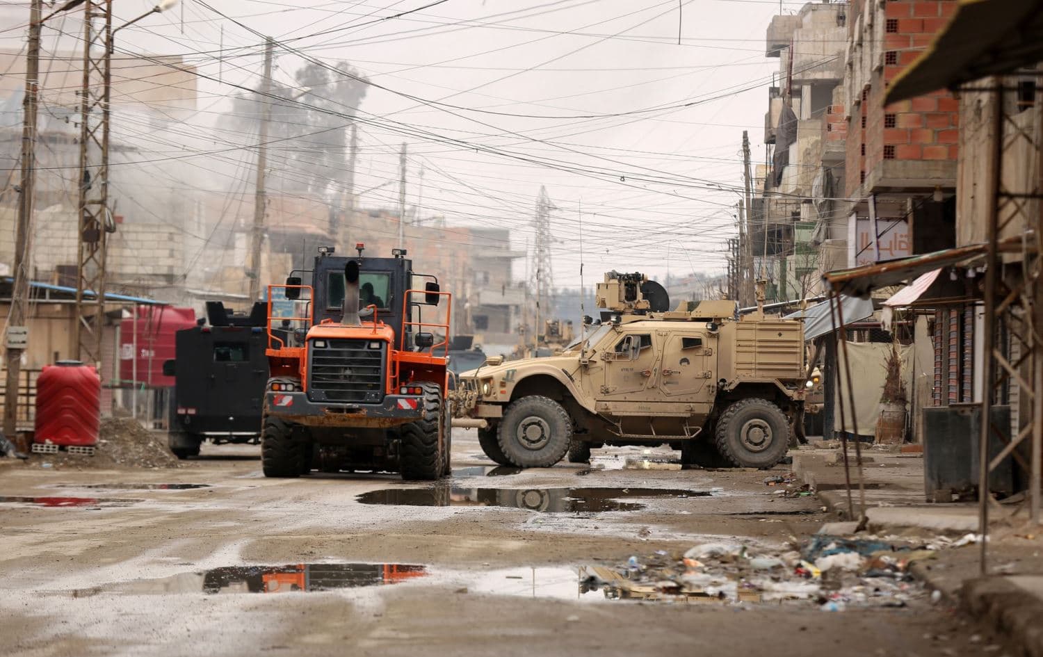 A US Humvee deployed in Hasaka, northeast Syria, on January 29, 2022. Photo: AFP
