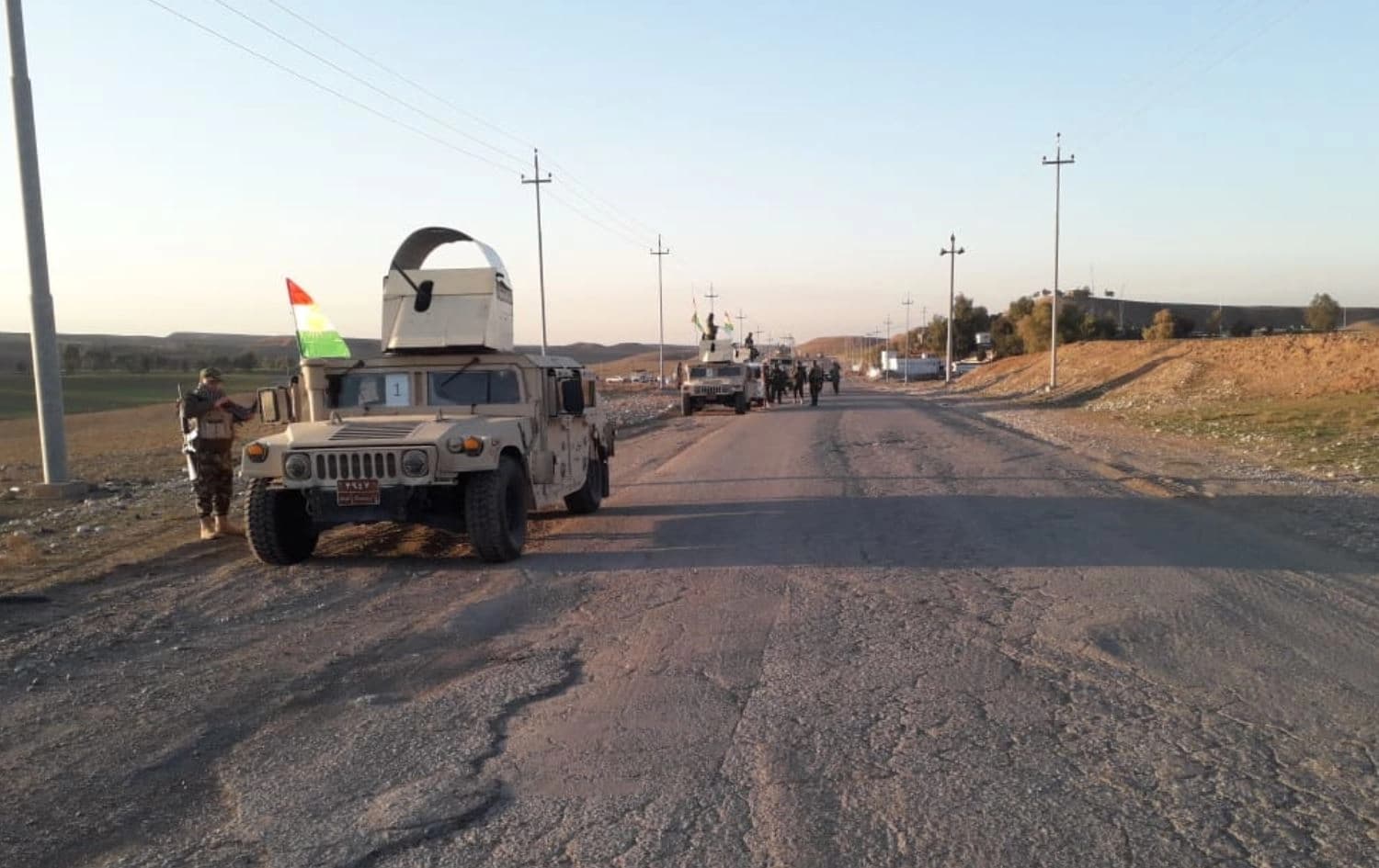 Iraqi and Peshmerga forces launch a joint operation in Makhmour town on February 7, 2022. Photo: Peshmerga ministry/Facebook