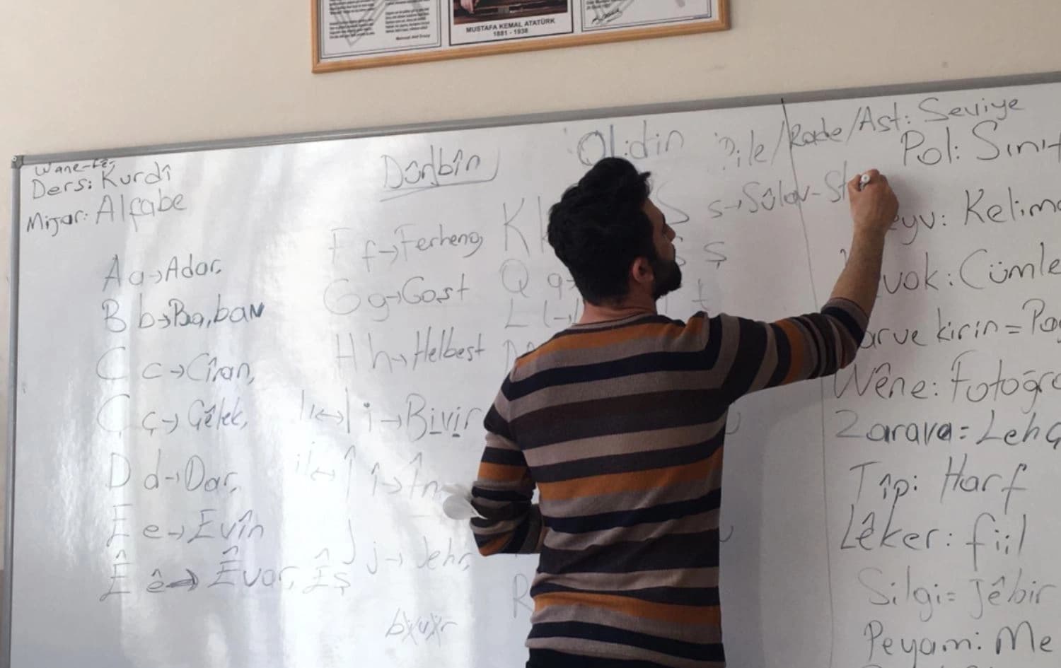 Kürtçe öğretmeni Gernas Hezex / Foto: Gernas Hezex