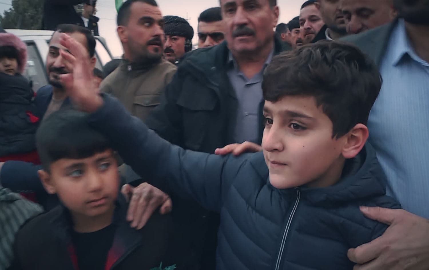 Rewar Rebwar (right) was warmly welcomed by locals in Koya city on March 4, 2022. Photo: Rudaw