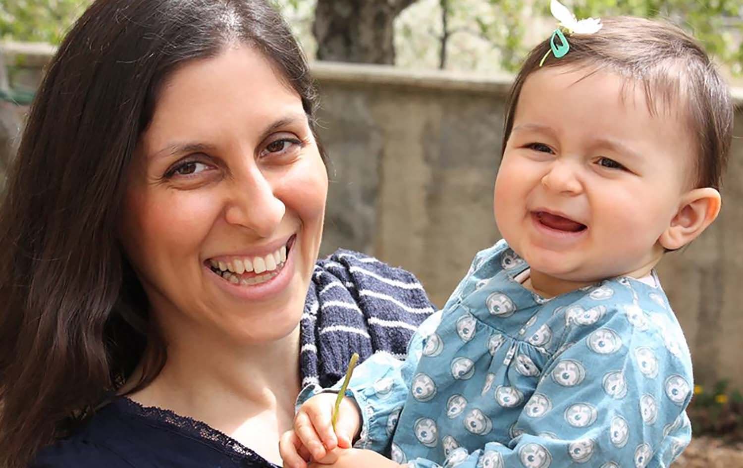 Nazanin Zaghari-Ratcliffe and her daughter. Photo: Free Nazanin campaign/AFP