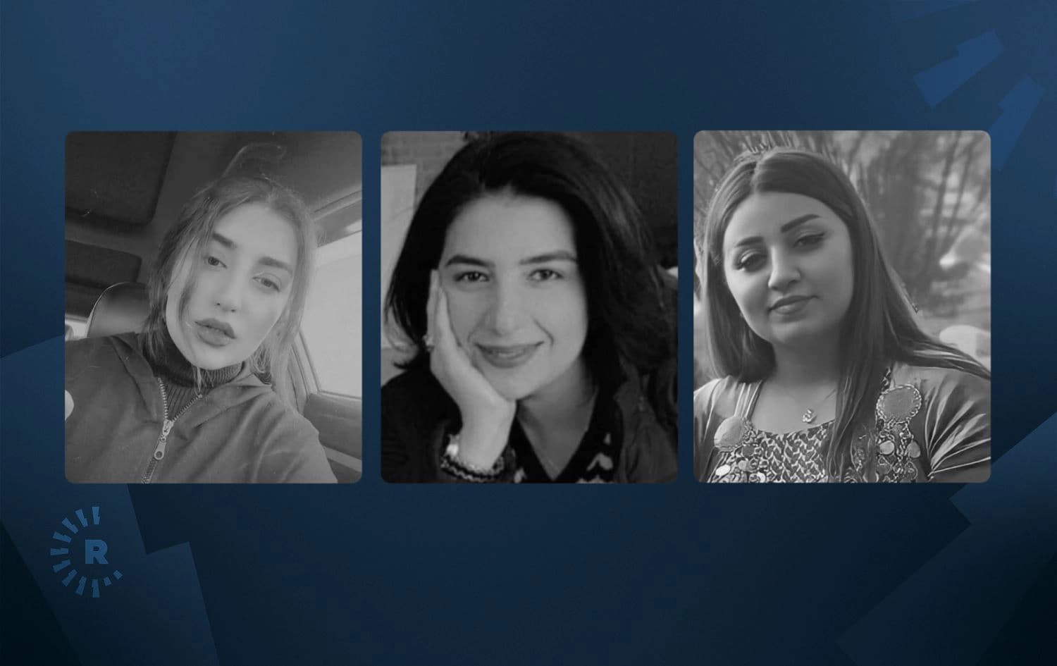 Eman Sami Maghdid (left) Maryam Yacoob (center) and Shnyar Hunar (right) were among women killed in the name of "honor" and "social dispute" in Kurdistan Region since the year began. Photos: social media/submitted. Graphic: Rudaw