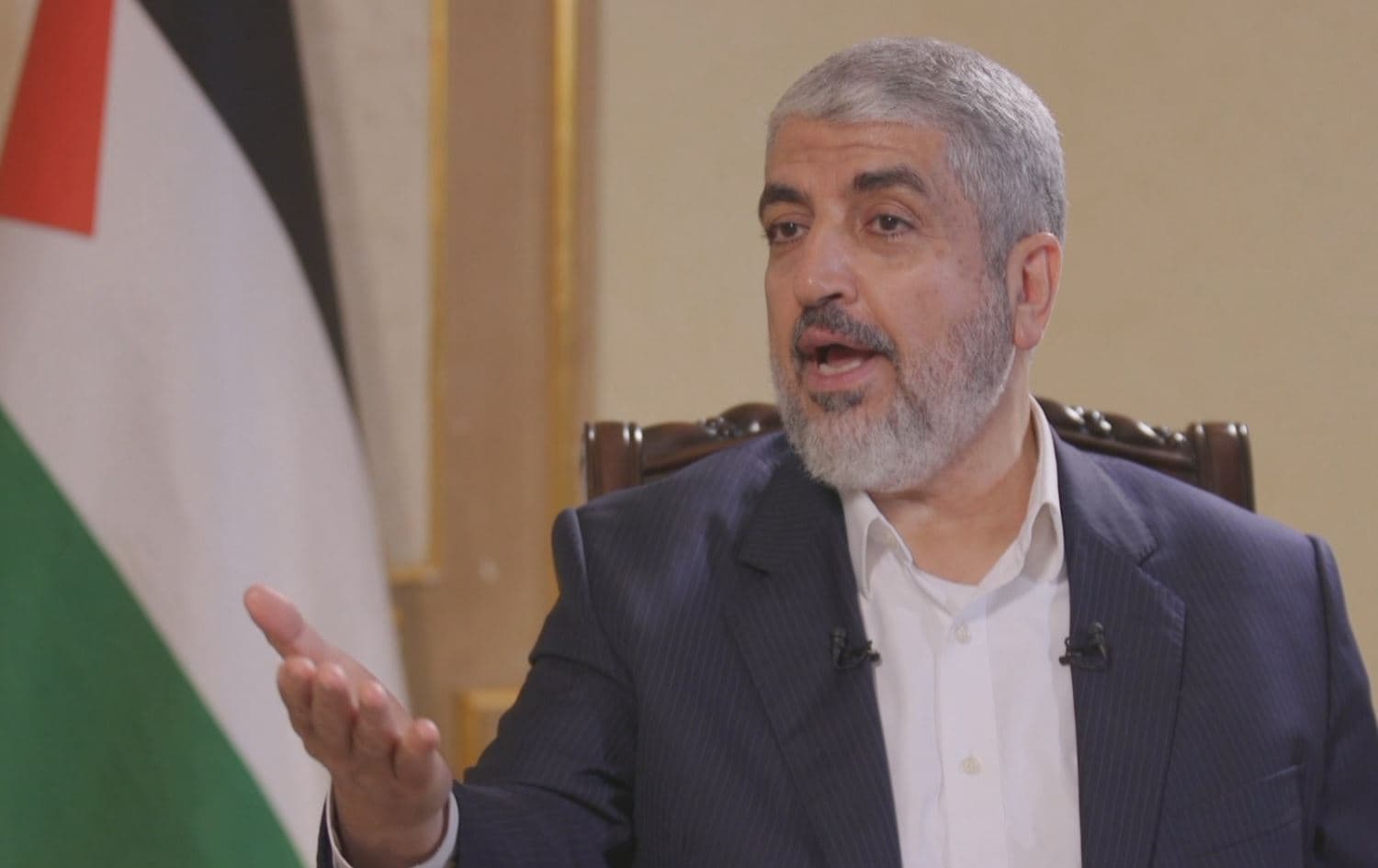 Former Hamas leader Khaled Mashal spoke to Rudaw's Bestoon Khalid on March 15, 2022. Photo: Rudaw
