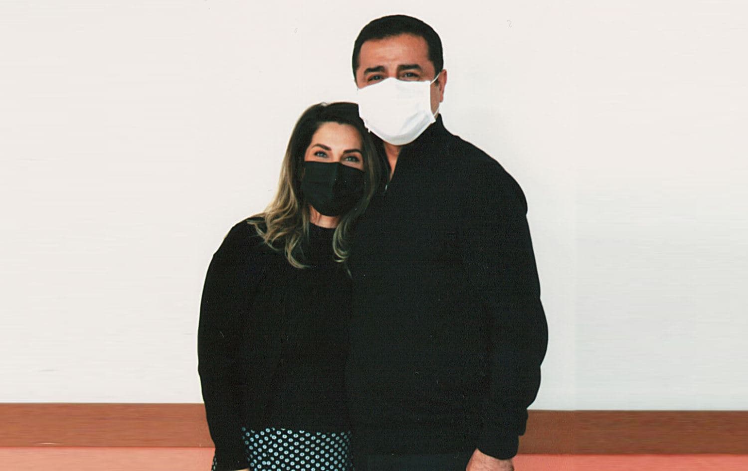 From left: Basak Demirtas and her husband Salahattin Demirtas in Edirne Type F Prison on May 3, 2022. Photo: Basak Demirtas/Twitter