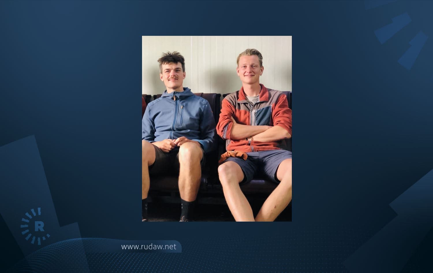 From left: Johannes William Karlsson and Torbjorn Haubroe Methmann: Danish cyclists who entered Kurdistan Region from Turkey on May 5, 2022. Photo: file/submitted