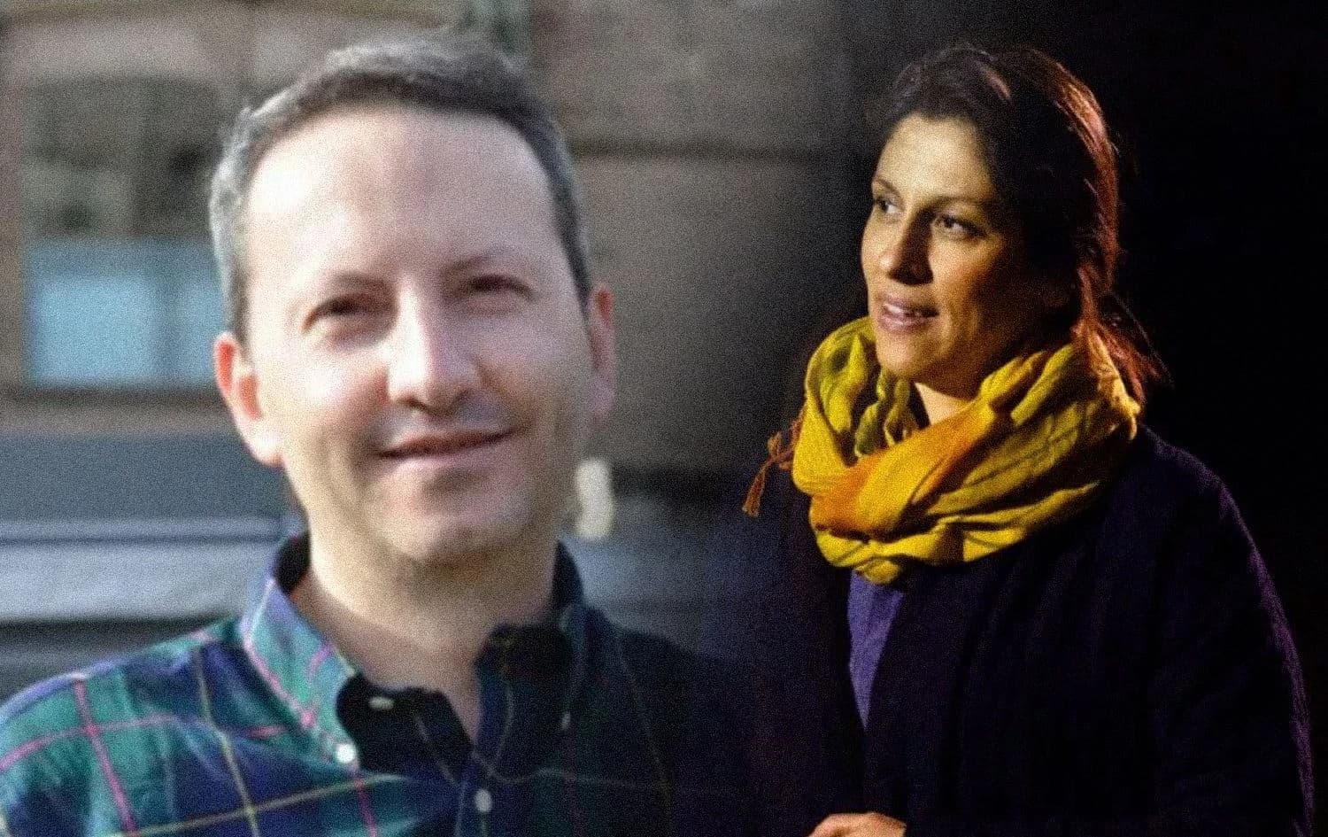 Iranian-Swedish national Ahmadreza Djalali (left). Photo: Amnesty International; Nazanin Zaghari-Ratcliffe, who was freed from Iran, after landing at RAF Brize Norton, Oxfordshire, England, 17 March 2022. Photo: AFP; Graphic: Rudaw