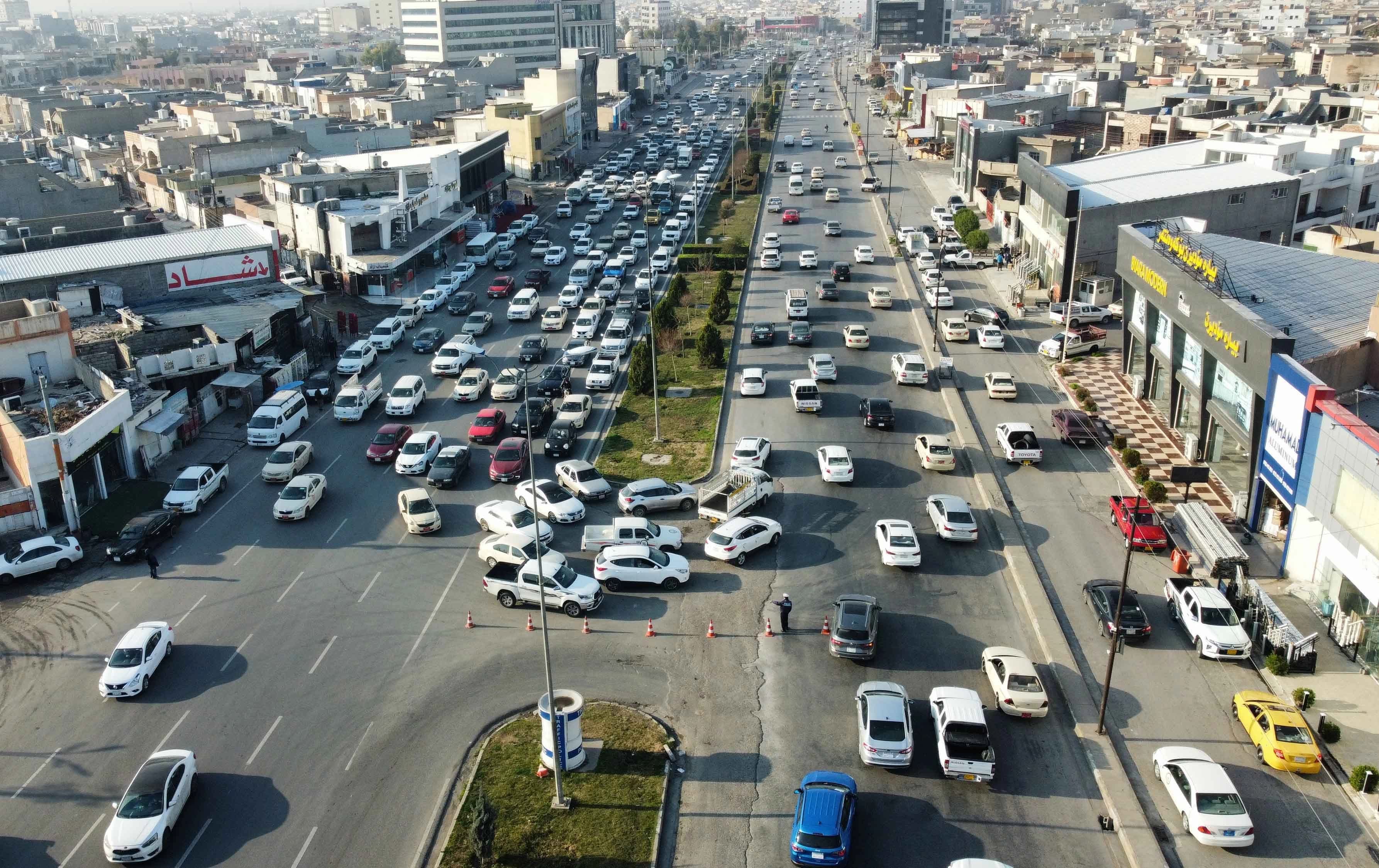 دیمەنی شەقامێکی هەولێر، وێنە: بڵند تاهیر - رووداو