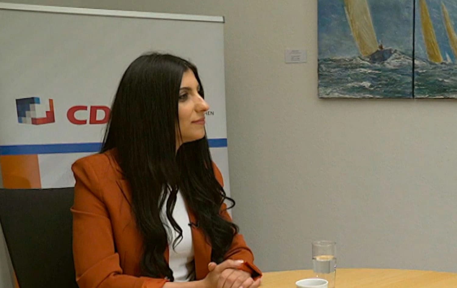 Seyran Papo, a Kurdish MP from the Christian Democratic Party (CDP) in Germany, speaking to Rudaw on May 27, 2022. Photo: Rudaw