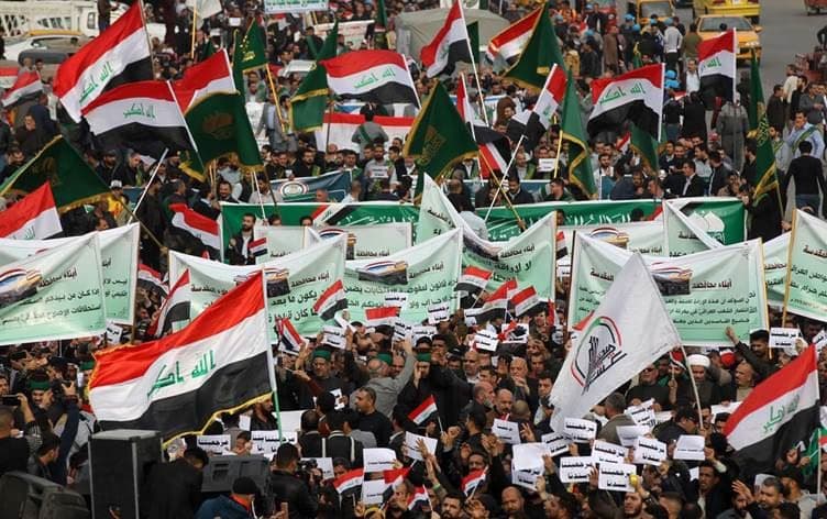 Iraqis protesting in October 2019 for an overhaul of the political system. Photo: AFP
