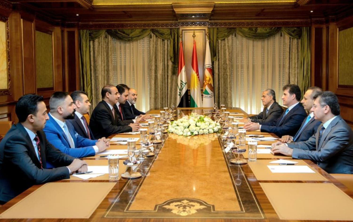 Kurdistan Region President Nechirvan Barzani in a meeting with independent MPs from Iraq's parliament on June 5, 2022. Photo: Office of the President