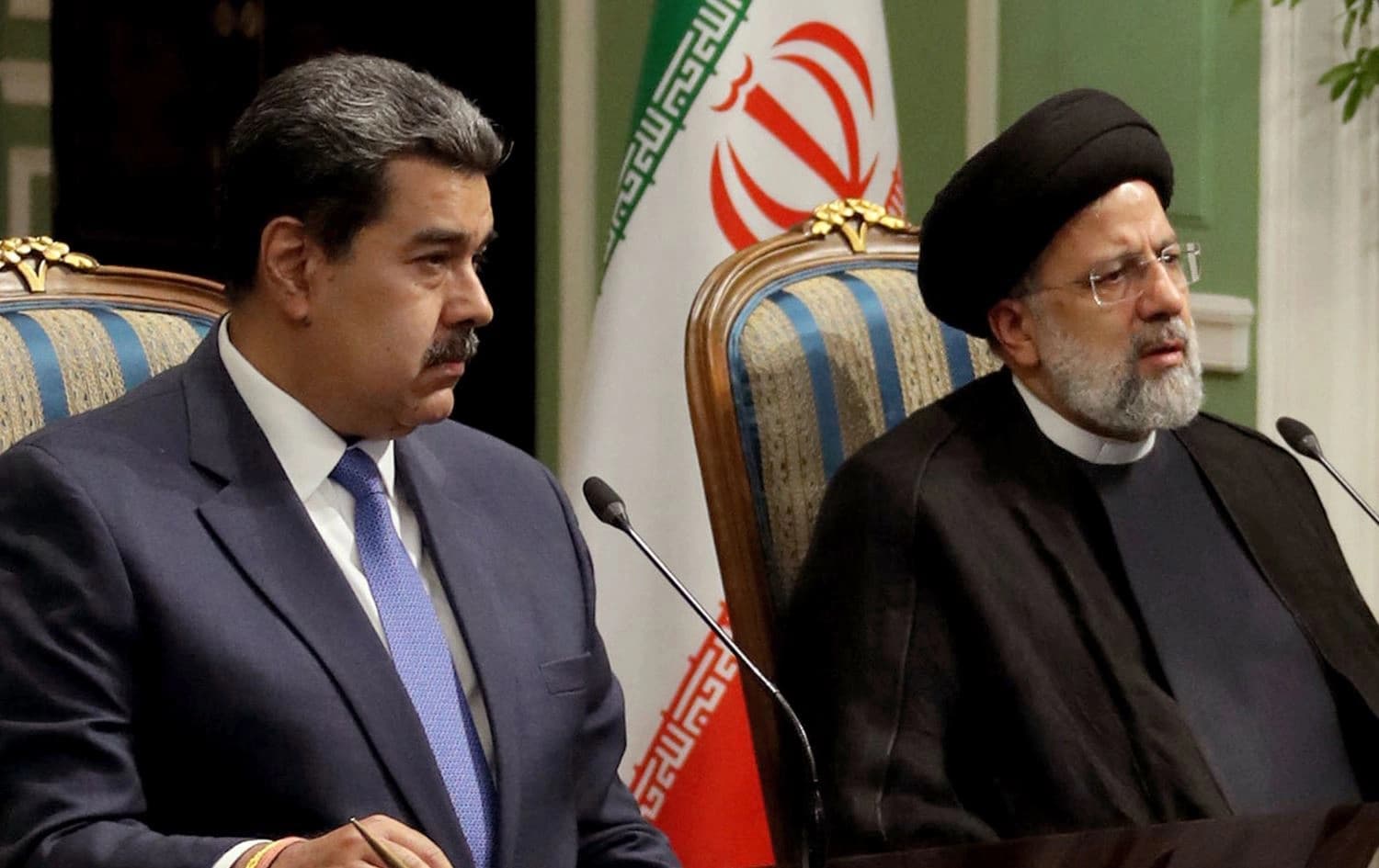 Iran's President Ebrahim Raisi (Right) and Venezuela's President Nicolas Maduro (Left) giving a joint statement after their meeting in the capital Tehran on June 11, 2022. Photo: Iranian Presidency/AFP