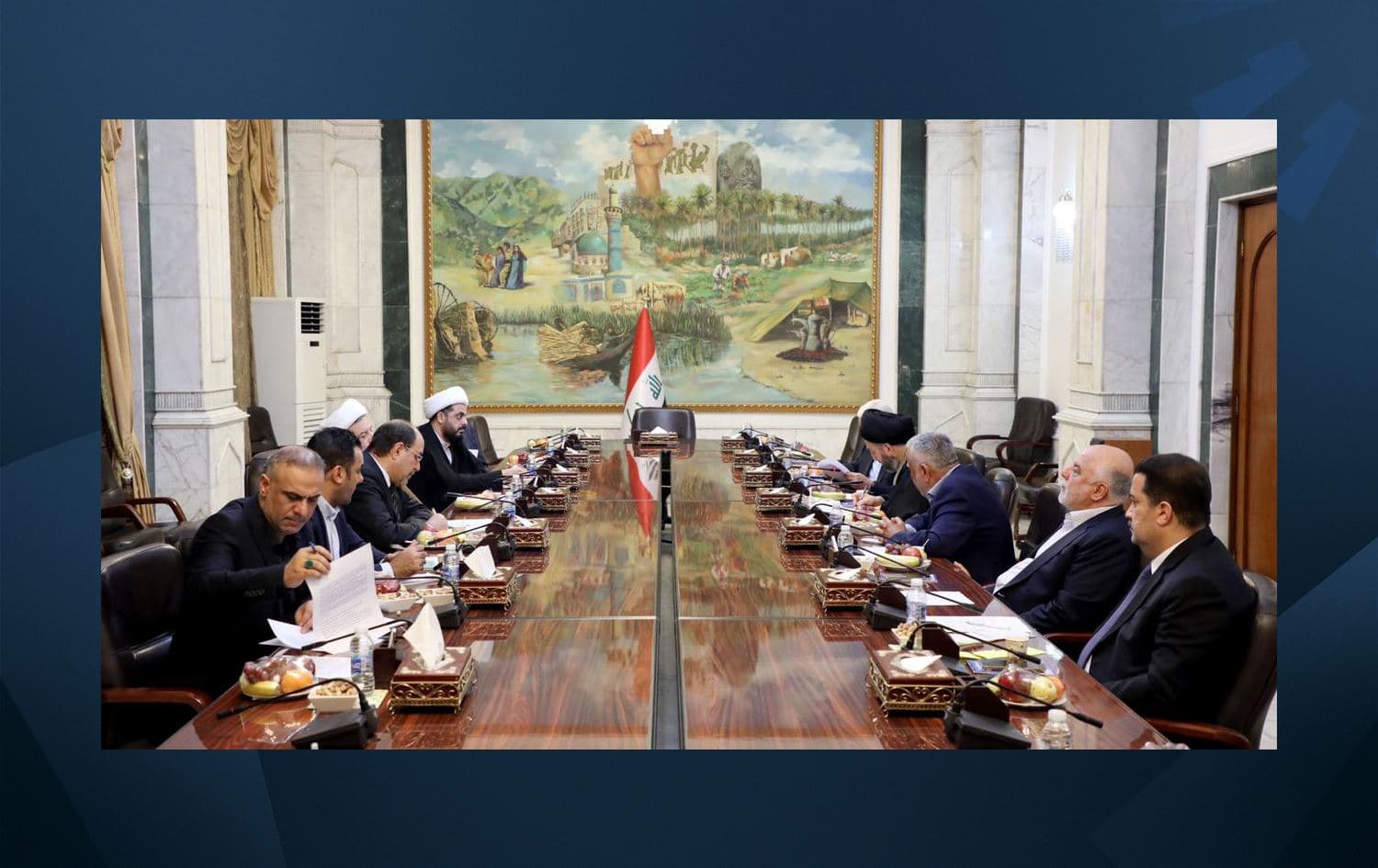 Leaders of the Coordination Framework in a meeting on April 1, 2022. Photo: Afaq TV