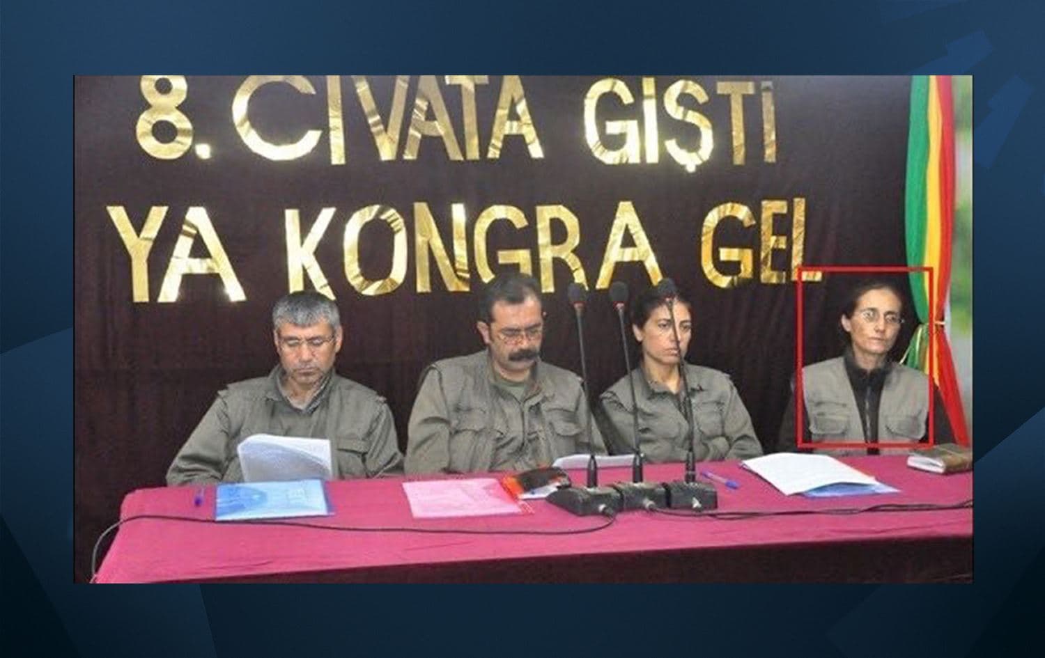 PKK commander Delal Azizoglu (first on right). Photo: Anadolu Agency