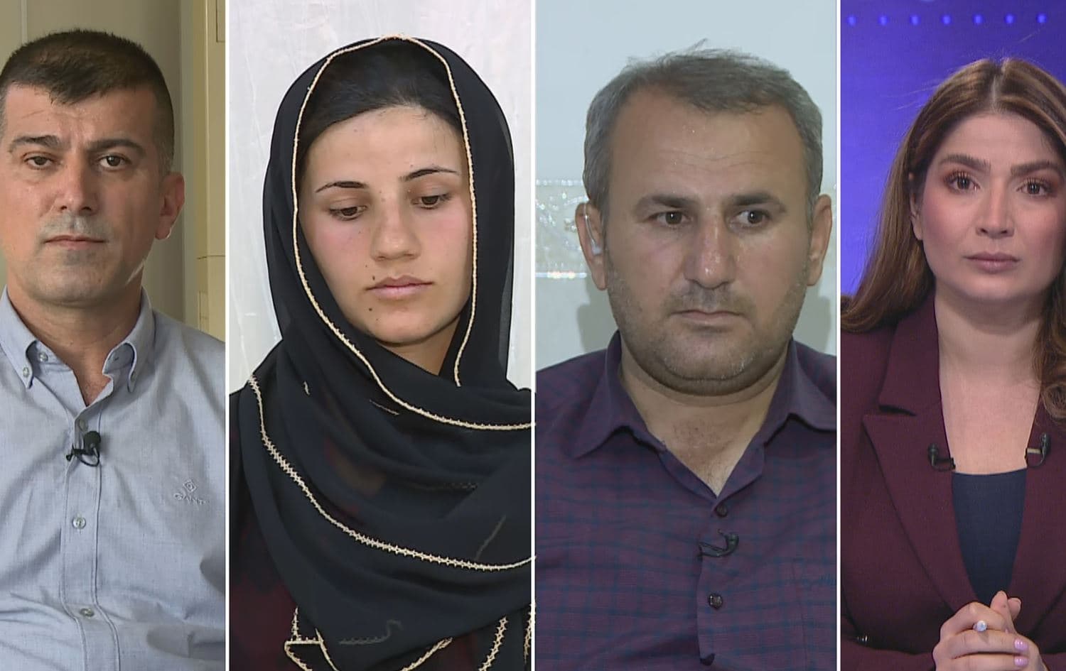 From left: Balanbo Mohammed, Rayan Rostam, Rostam Jibrael, and Rudaw’s Shahyan Tahseen on June 30, 2022. Photo: Rudaw
