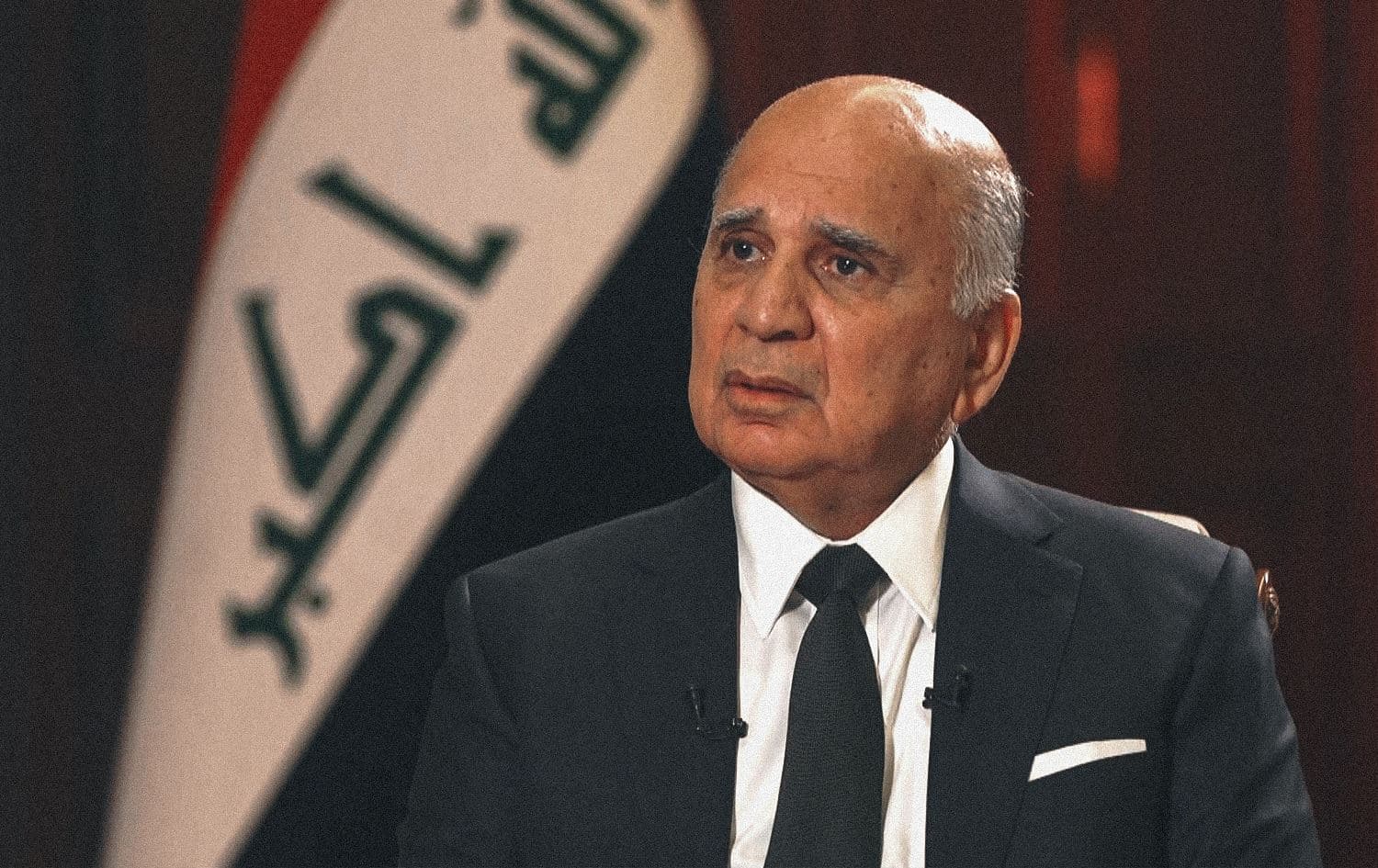 Iraqi FM Fuad Hussein speaks to Rudaw in Baghdad on July 23, 2022. Photo: Rudaw