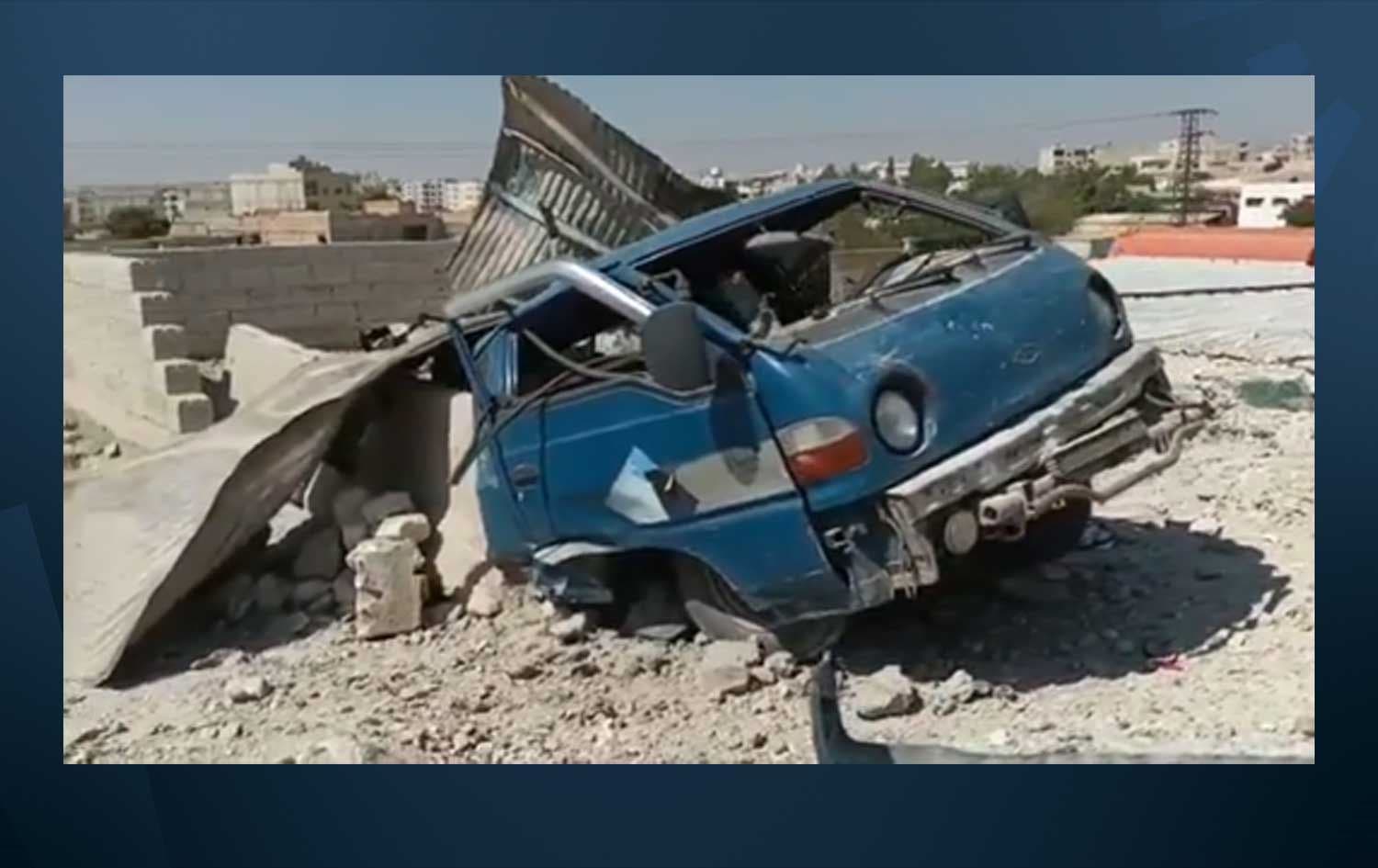 The aftermath of suspected Turkish shelling of Syria's northern towns of Kobane and Tal Tamir on August 16, 2022. Photo: YPG
