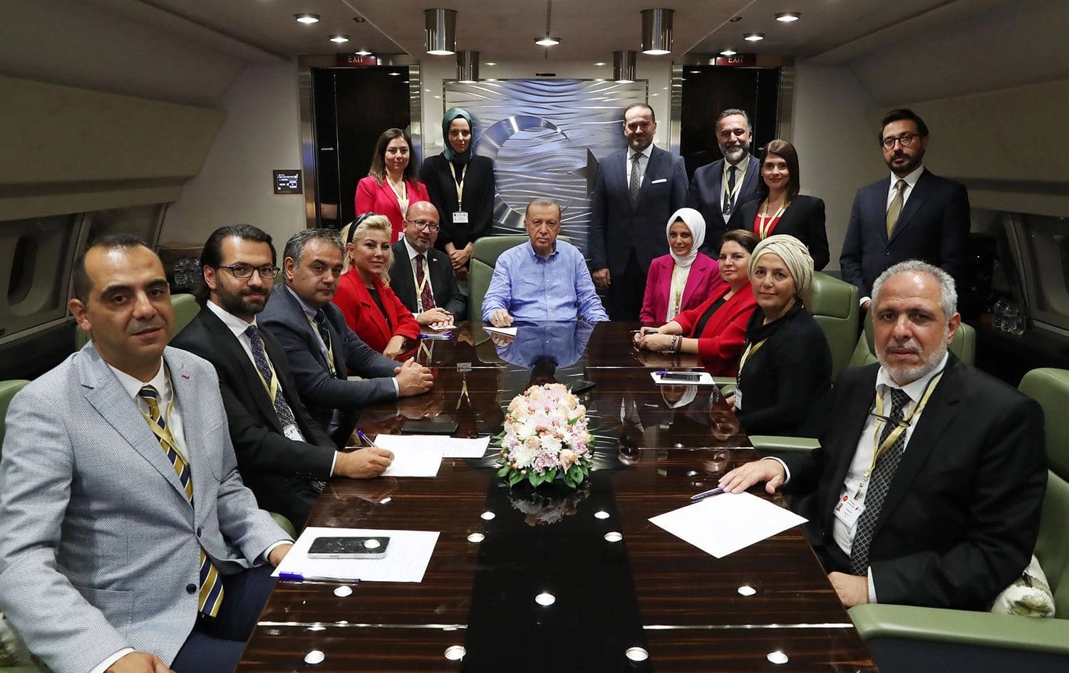 Erdoğan, Ukrayna ziyareti dönüşünde uçakta gazetecilerin sorularını yanıtladı. / AA