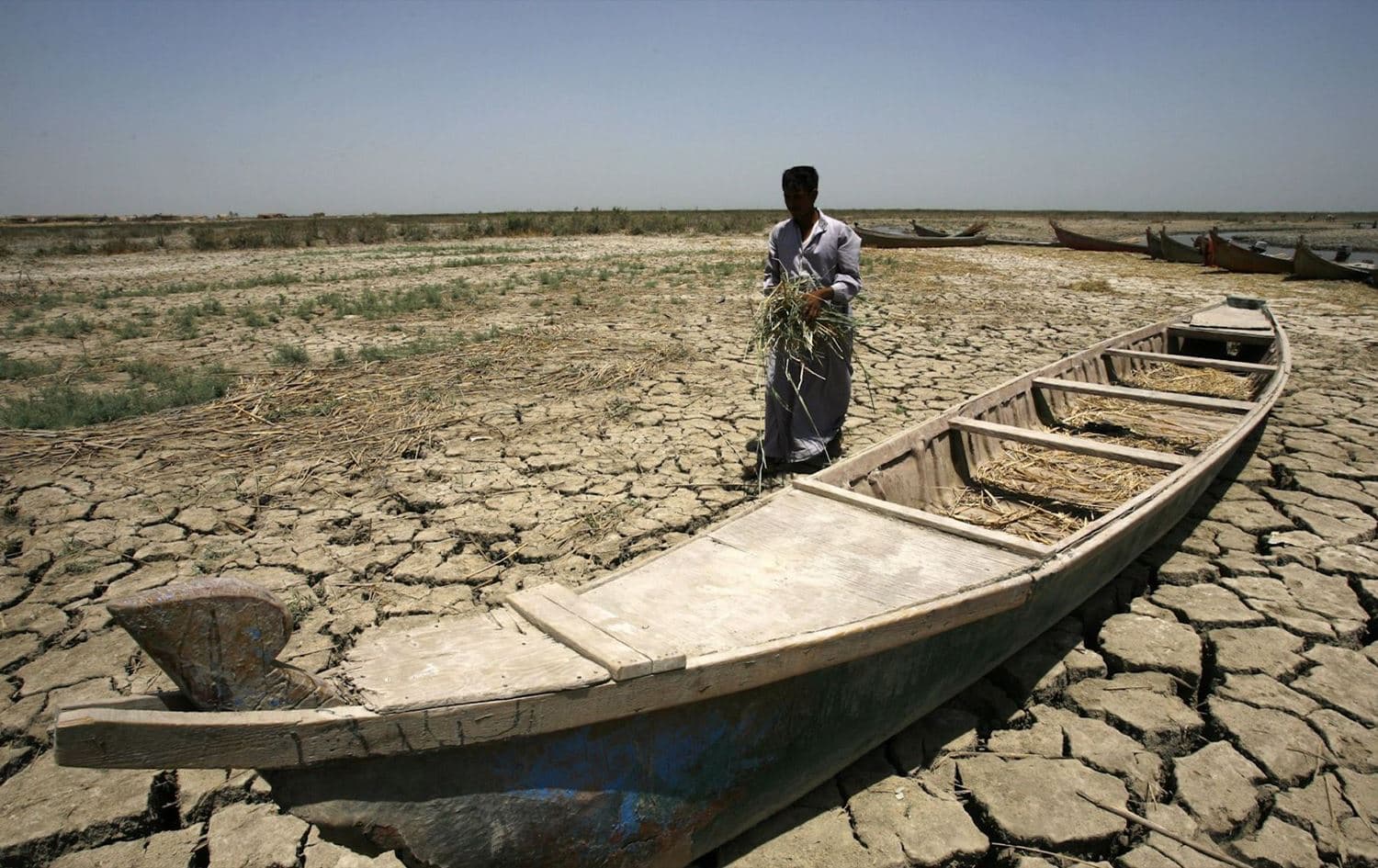Dry marsh of Chibayish, near the city of Nasiriyah, in southern Iraq. Photo: Haidar Hamdani/AFP