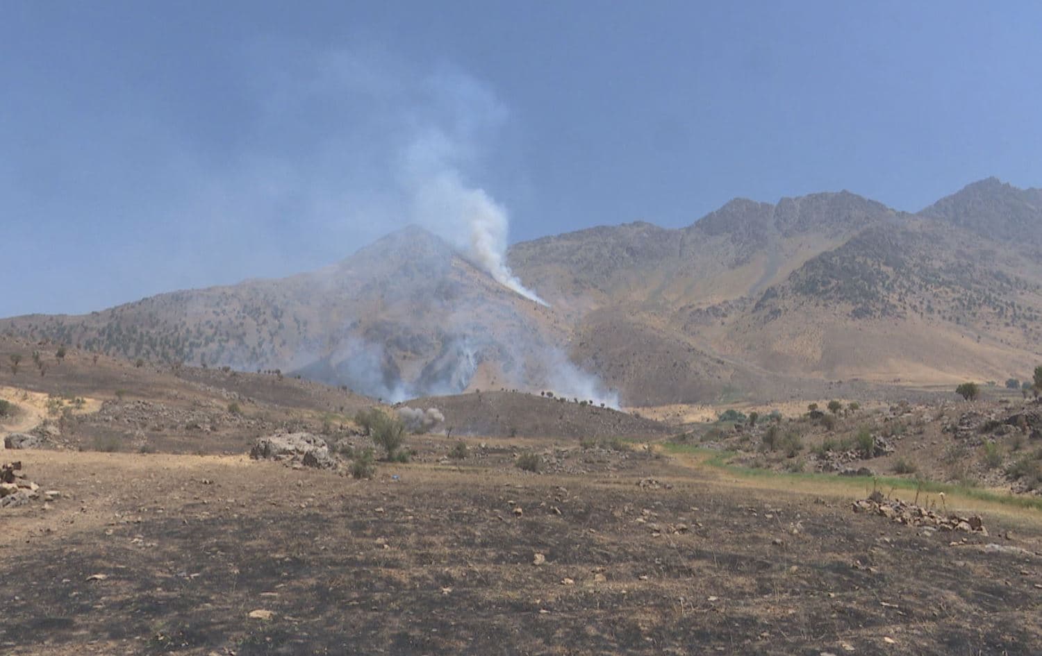 Footage of the Iranian shelling in Erbil's Sidakan district on September 24, 2022. Photo: Rudaw/submitted