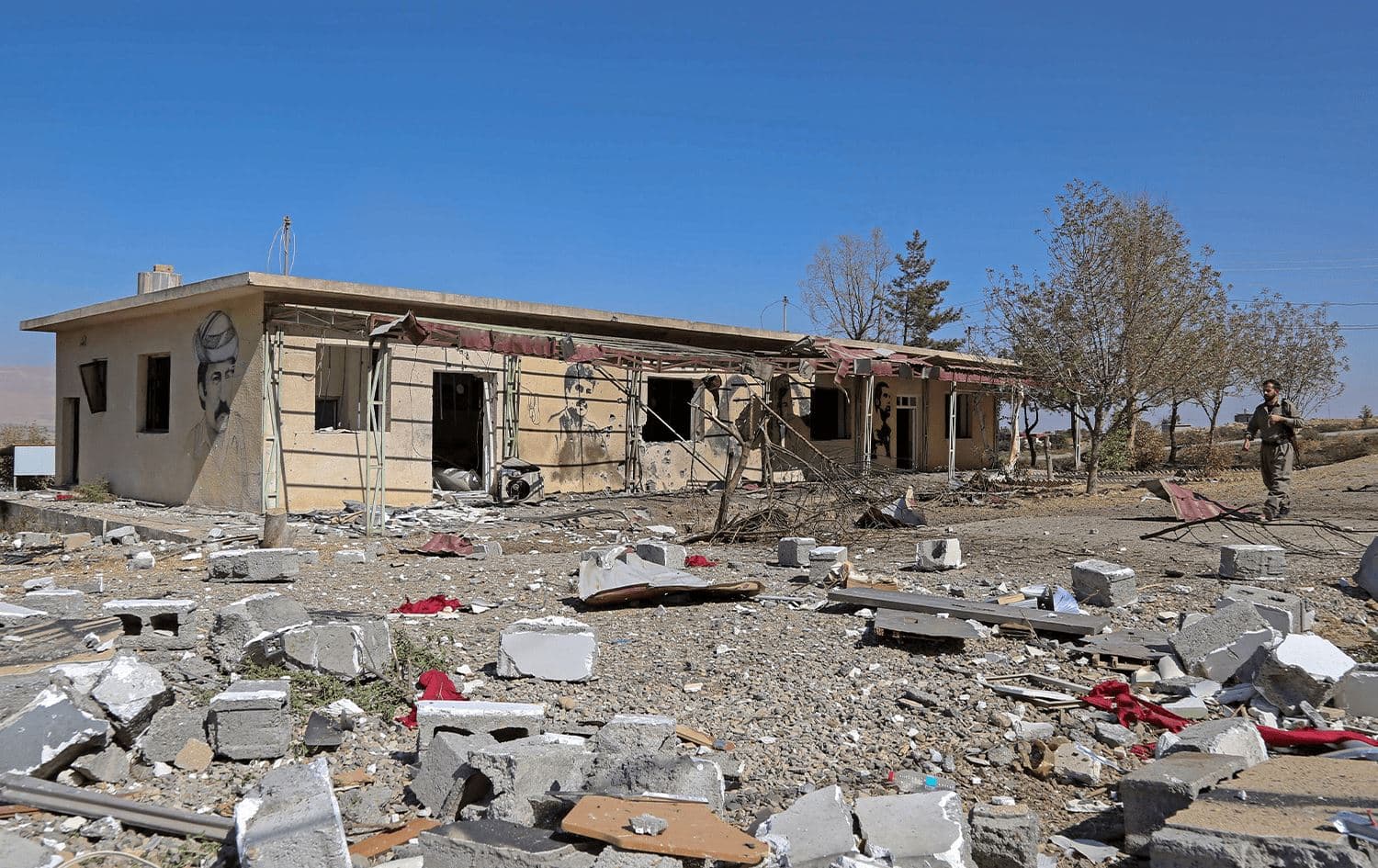 A partial view shows the aftermath of Iranian cross-border attacks in the area of Zargwez on September 28, 2022. Photo: AFP
