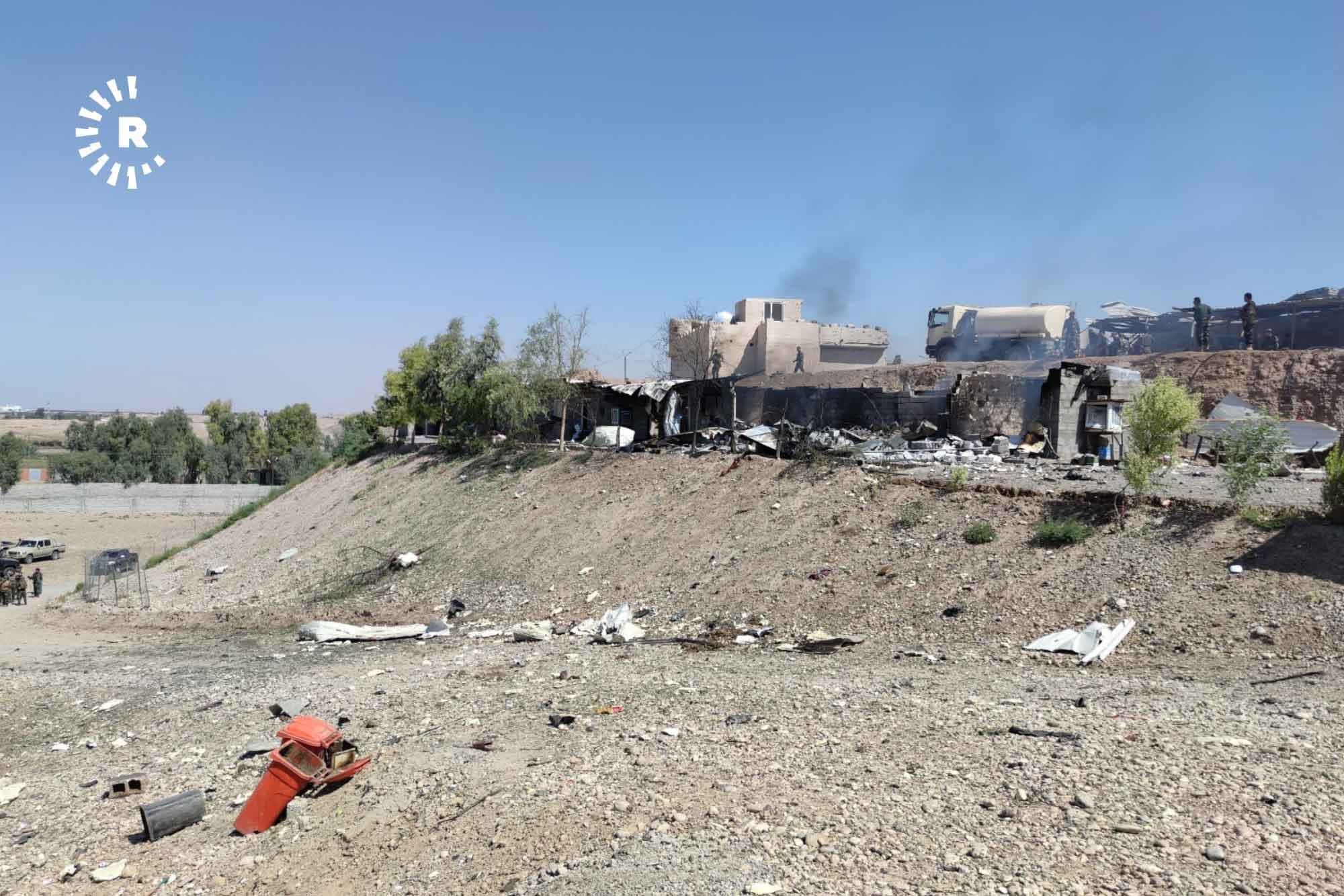 Aftermath of Iranian attacks in Erbil province on September 28, 2022. Photo: Rudaw