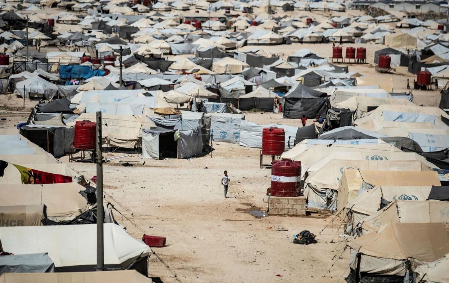A view of the al-Hol camp in Hasaka province, northeast Syria. Photo: AFP