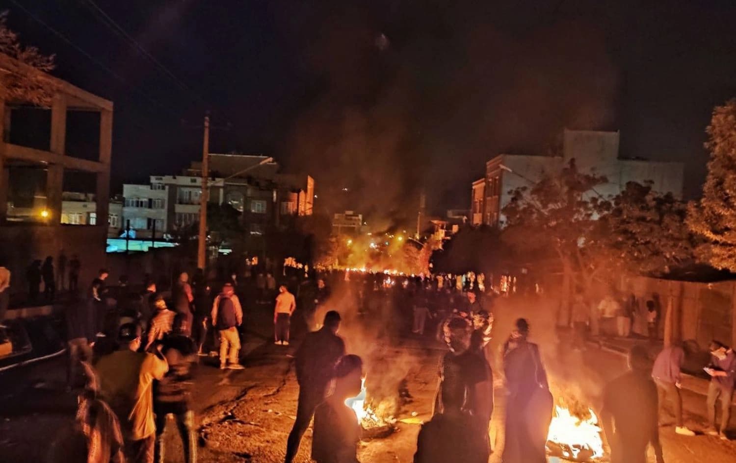 Protesters in Mahabad, Iran, on October 12, 2022. Photo: Protesters' Telegram channel