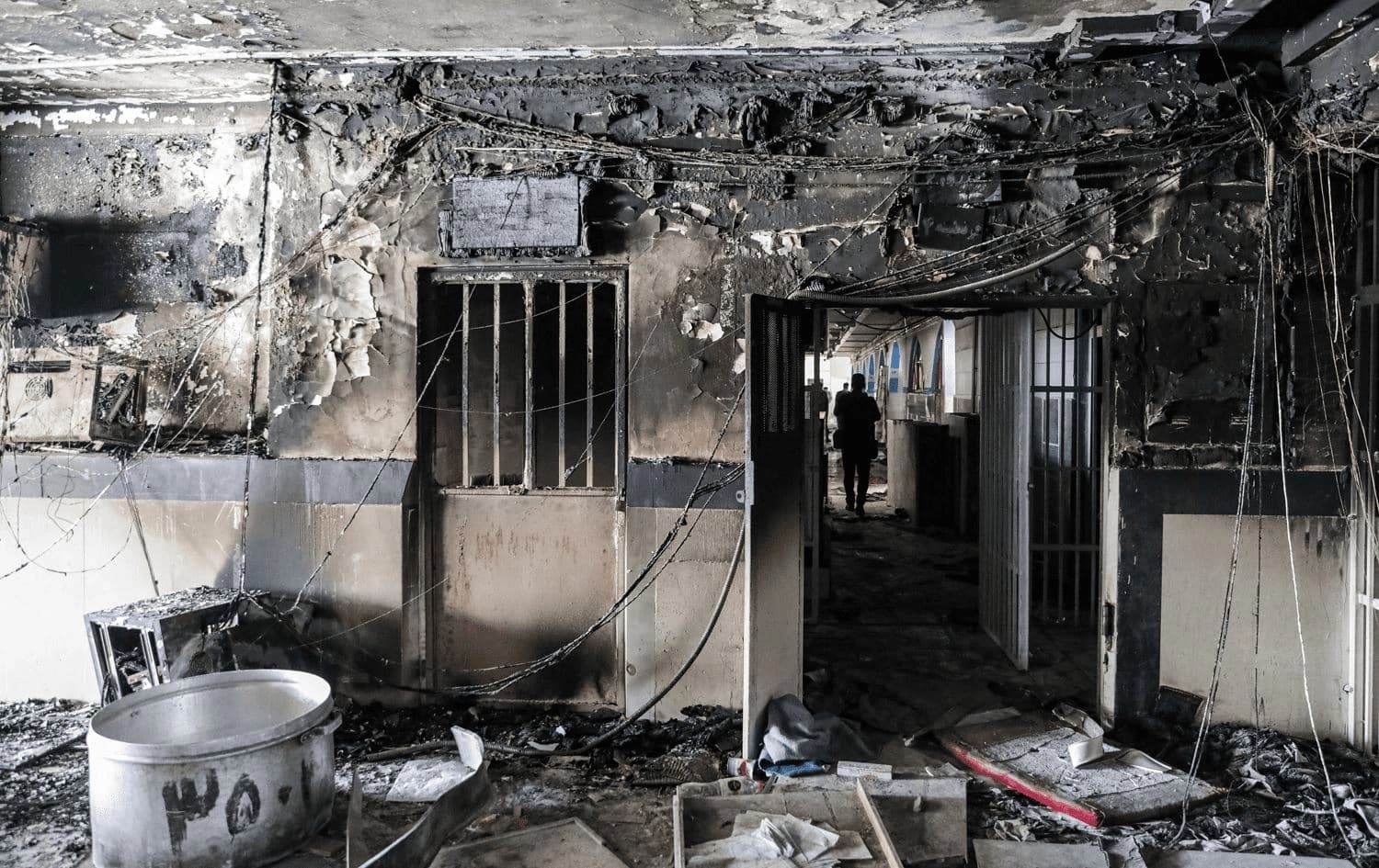Damage caused by a fire in the notorious Evin prison, northwest of the Iranian capital Tehran on October 16, 2022. Photo: Koosha Mashid Falahi/Mizan/AFP