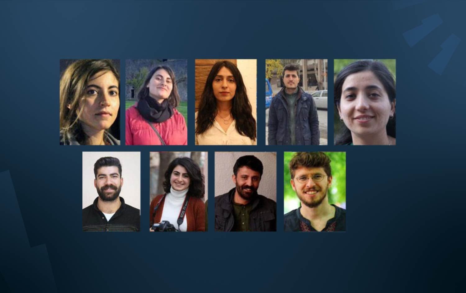 The journalists who were sent to jail by Turkish authorities on October 29, 2022. Credit: MA/Rudaw