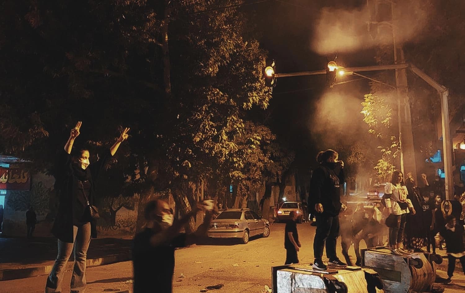 Protesters in the city of Kermanshah in Iran on October 26, 2022. Photo: Hengaw Organization for Human Rights