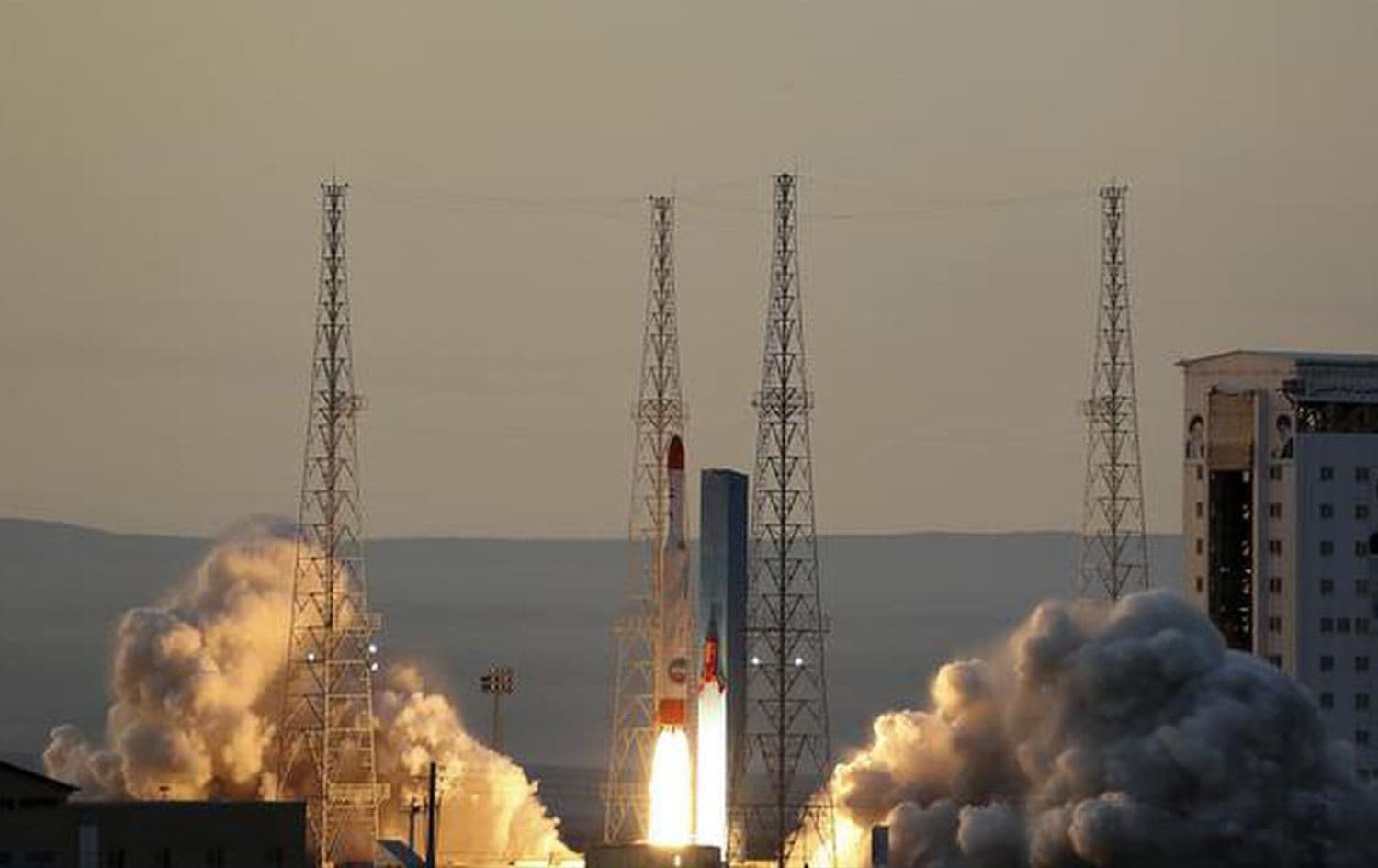 A photo showing the launching of Simorgh rocket in an undiscolosed location in Iran on December 30, 2021. Photo: Iran defense ministry