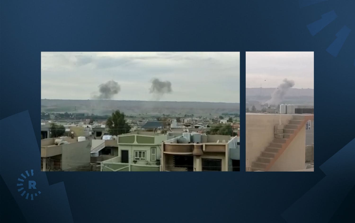 Iranian attack on a base of the Kurdistan Freedom Party in Prde, Kurdistan Region, on November 22, 2022. Photo: Screengrab from a video submitted to Rudaw