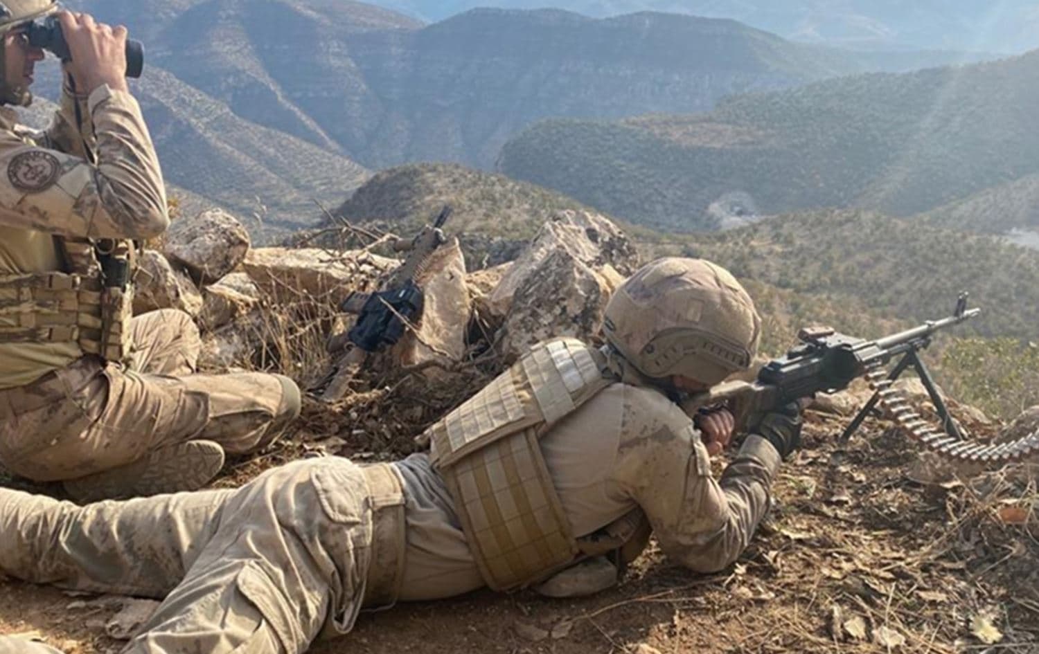 Turkish security forces during the anti-PKK operation in Gabar mountain. Photo: Anadolu Agency