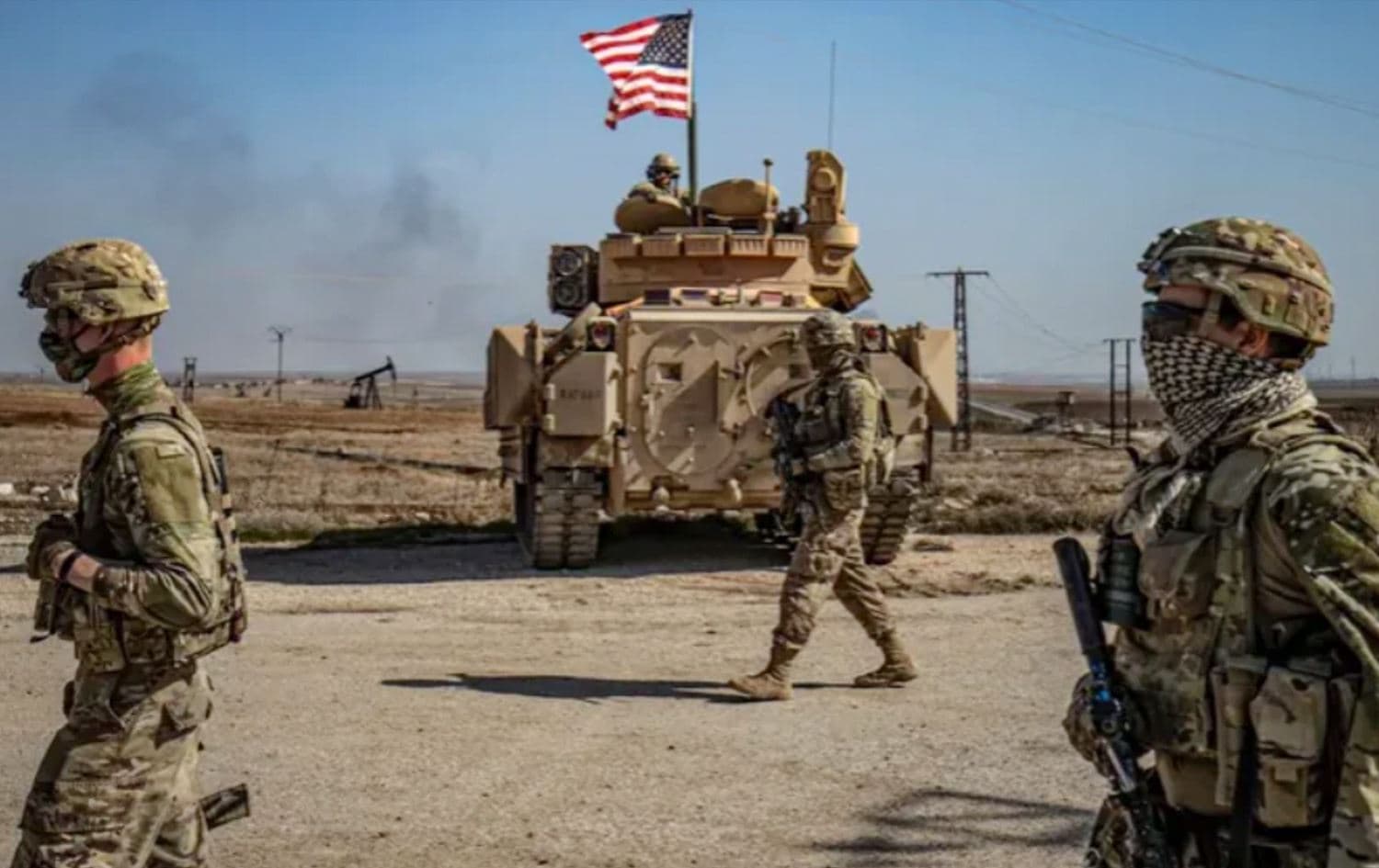American soldiers in Syria on February 13, 2021. Photo: Delil Souleiman/AFP