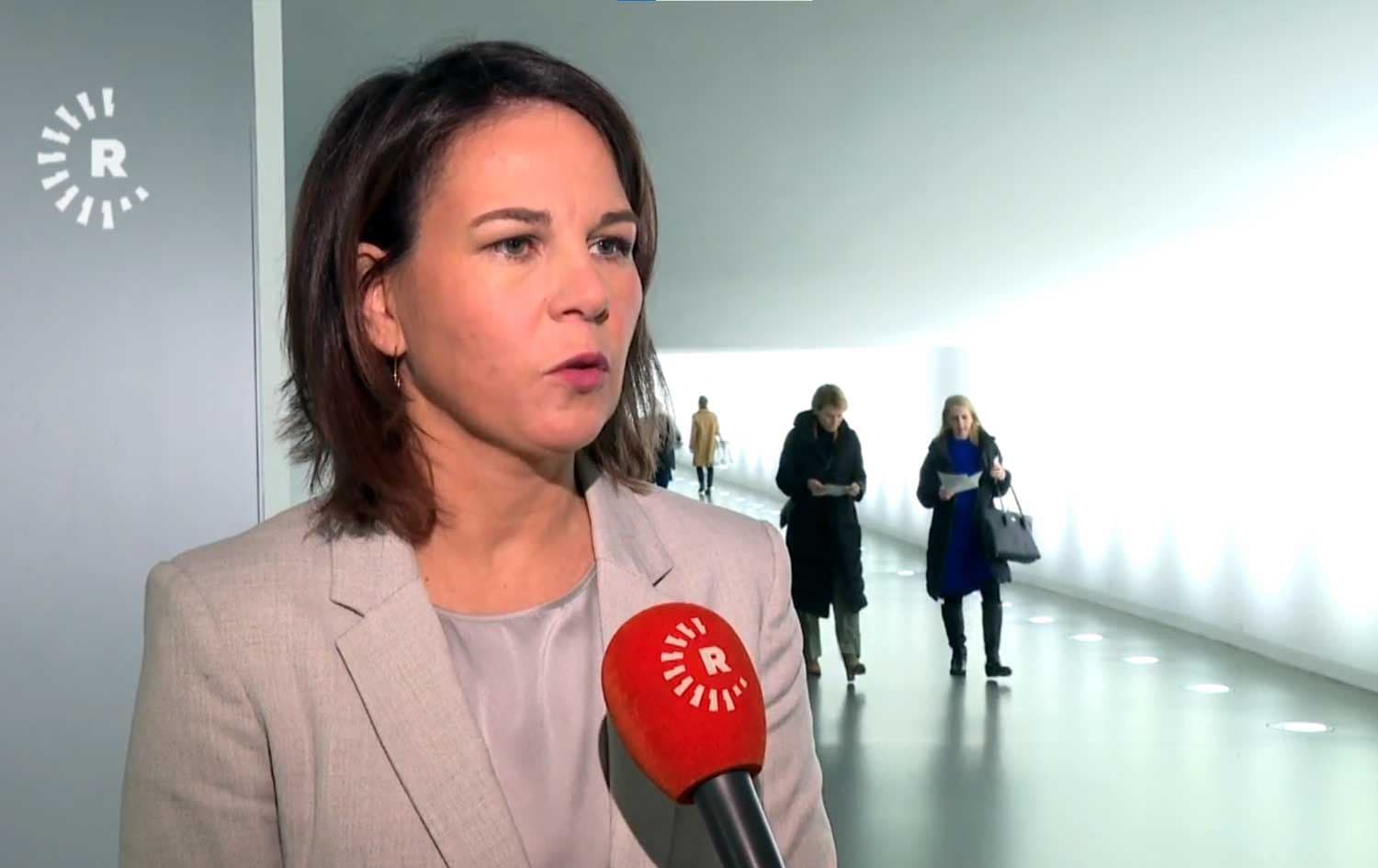 Germany’s foreign minister Annalena Baerbock speaking to Rudaw on January 19, 2023. Photo: Rudaw