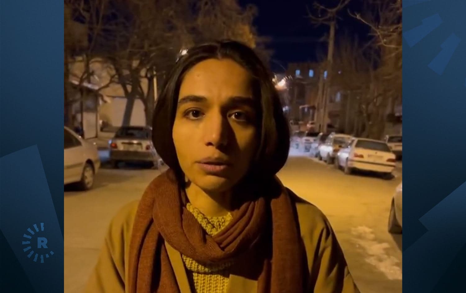 Kurdish language teacher Zara Mohammadi speaking after her release from prison on February 10, 2023. Photo: Hengaw
