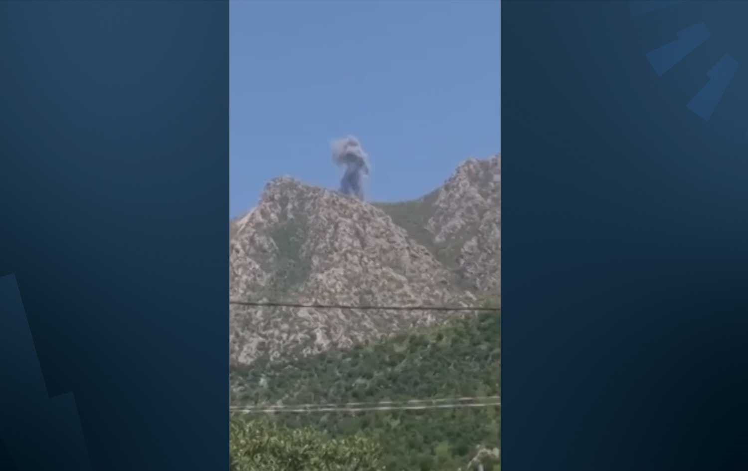 Turkey bombarded Mount Metina in Duhok province on May 6, 2023. Photo: Submitted