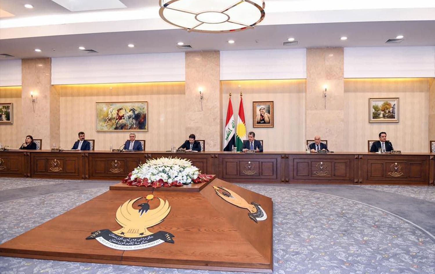 A meeting of the Kurdistan Regional Government's (KRG) Council of Ministers, attended by Deputy Prime Minister Qubad Talabani, in session on May 15, 2023. Photo: KRG