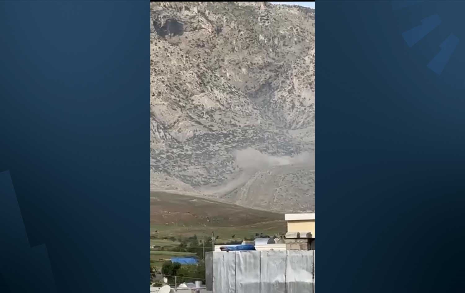 Bombardment of an area in Duhok by suspected Turkish air forces on May 17, 2023. Photo: submitted