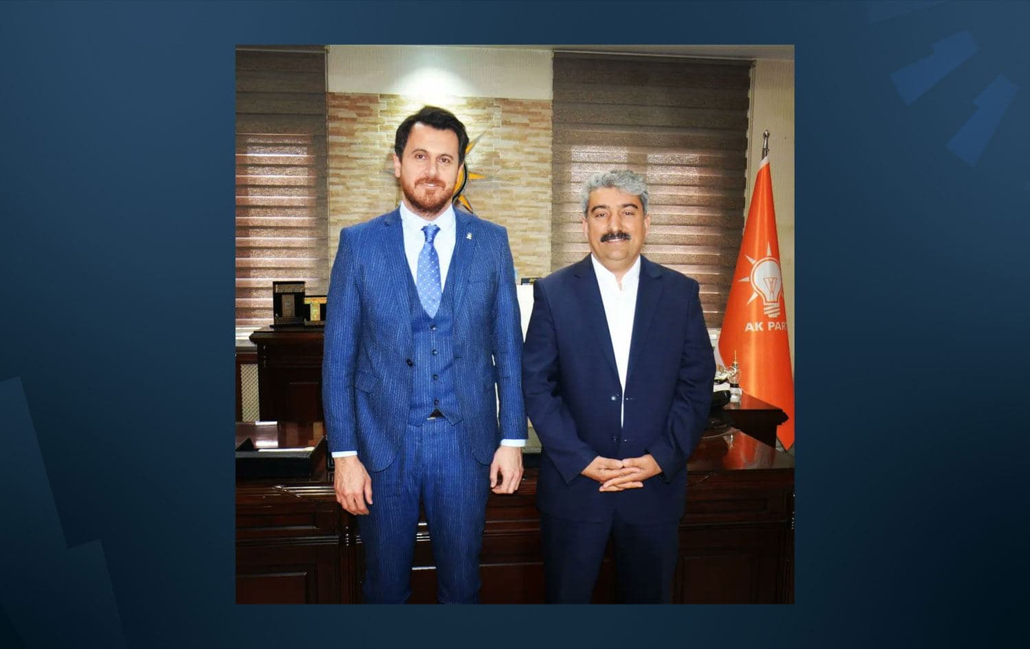AK Parti Van İl Başkanı Emre Güray ve saldırıya uğrayan Mehmet Nuri Kıpçak (Foto: Mehmet Nuri Kıpçak Twitter hesabı)