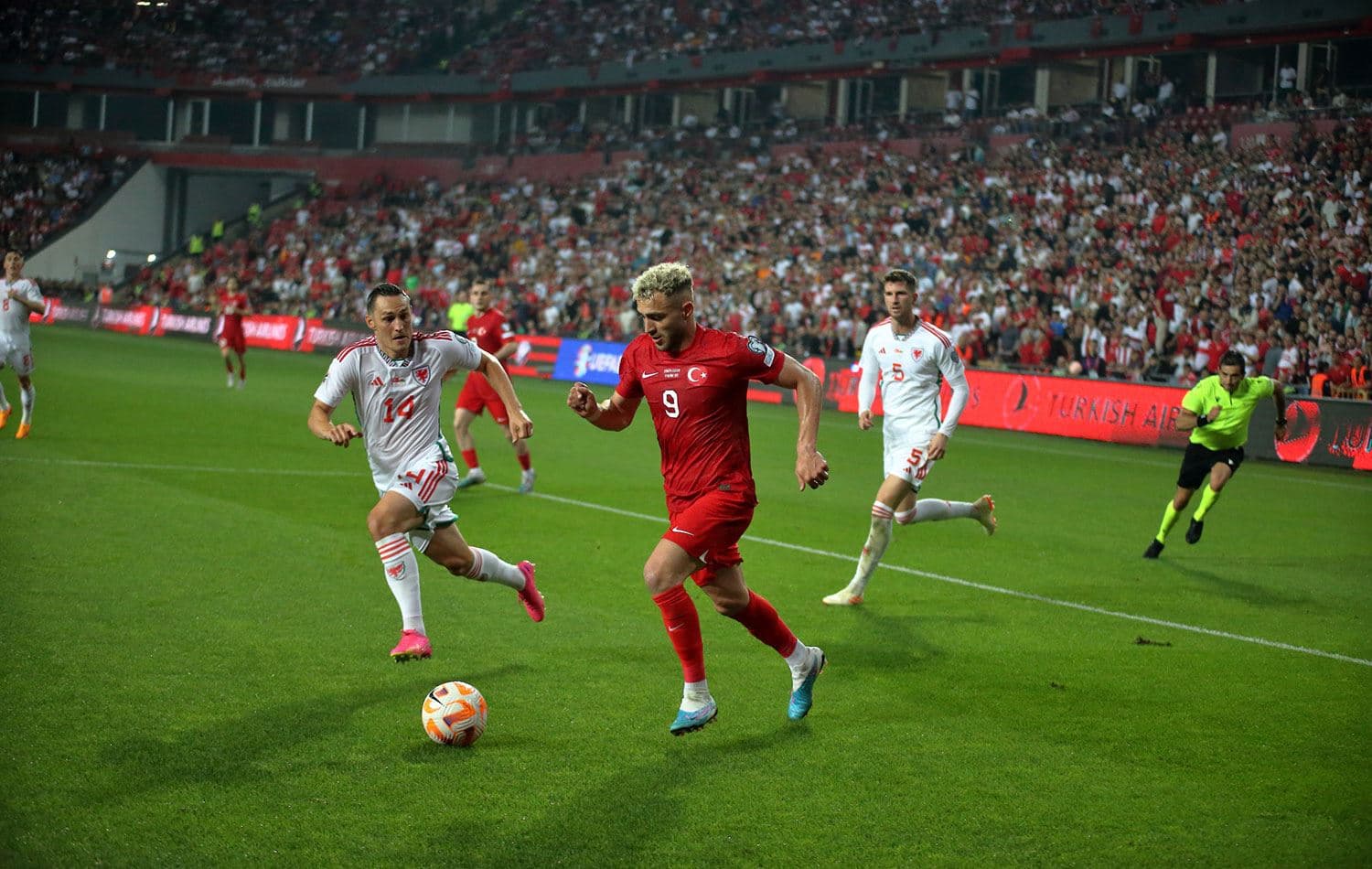 Türkiye - Galler karşılaşmasından bir an. / AA