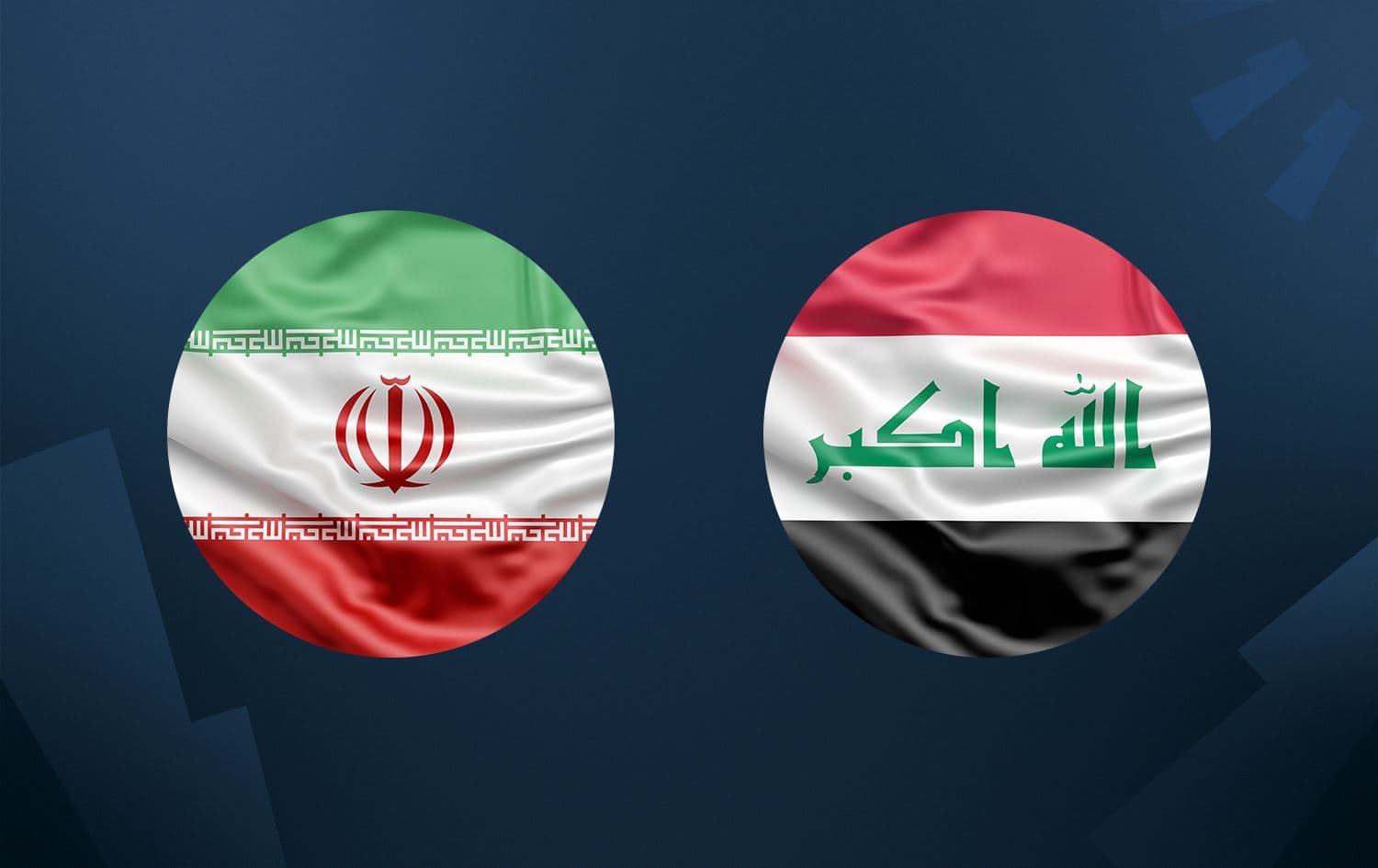 Iranian flag (right) and Iraqi flag (left). Graphic: Rudaw