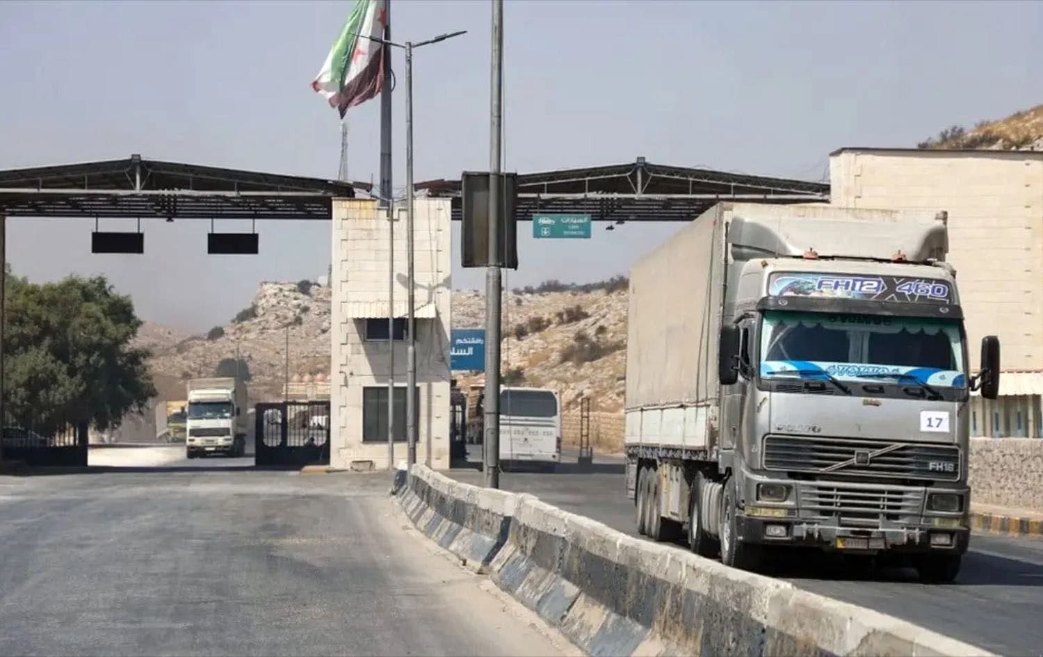 International humanitarian aid trucks cross into Syria's Idlib province through Bab al-Hawa border crossing with Turkey on September 7, 2020. Photo: AFP