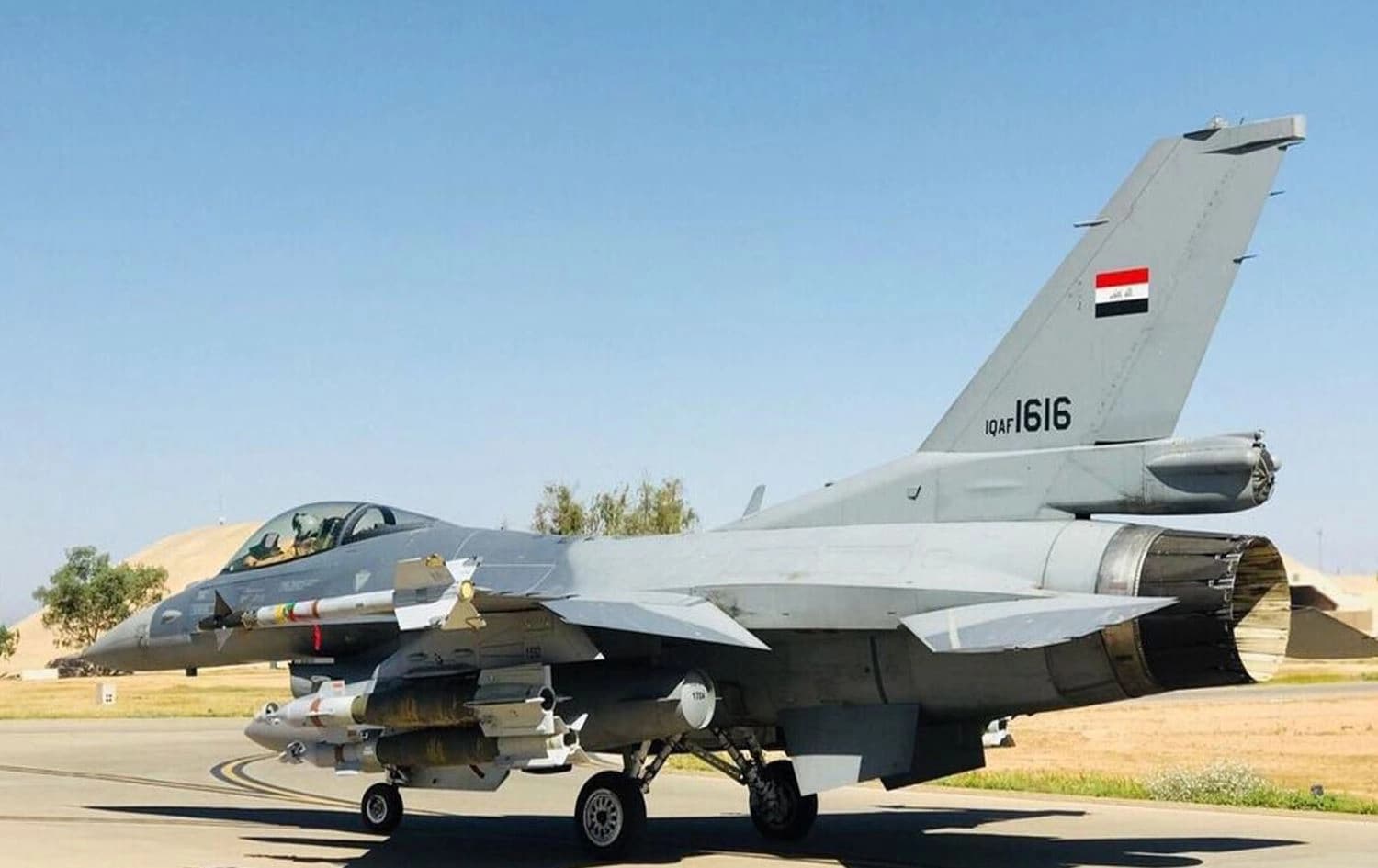 An Iraqi F-16 jet. File photo: AFP