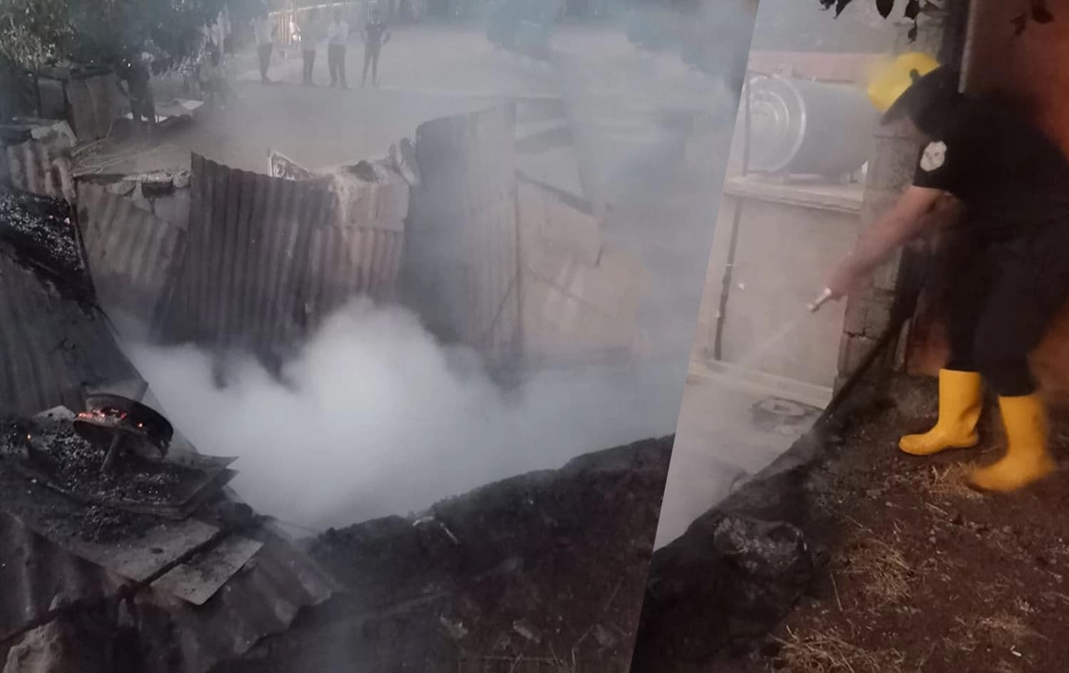 ئەو ماڵەی بەهۆی شۆرتی کارەباوە سووتاوە.