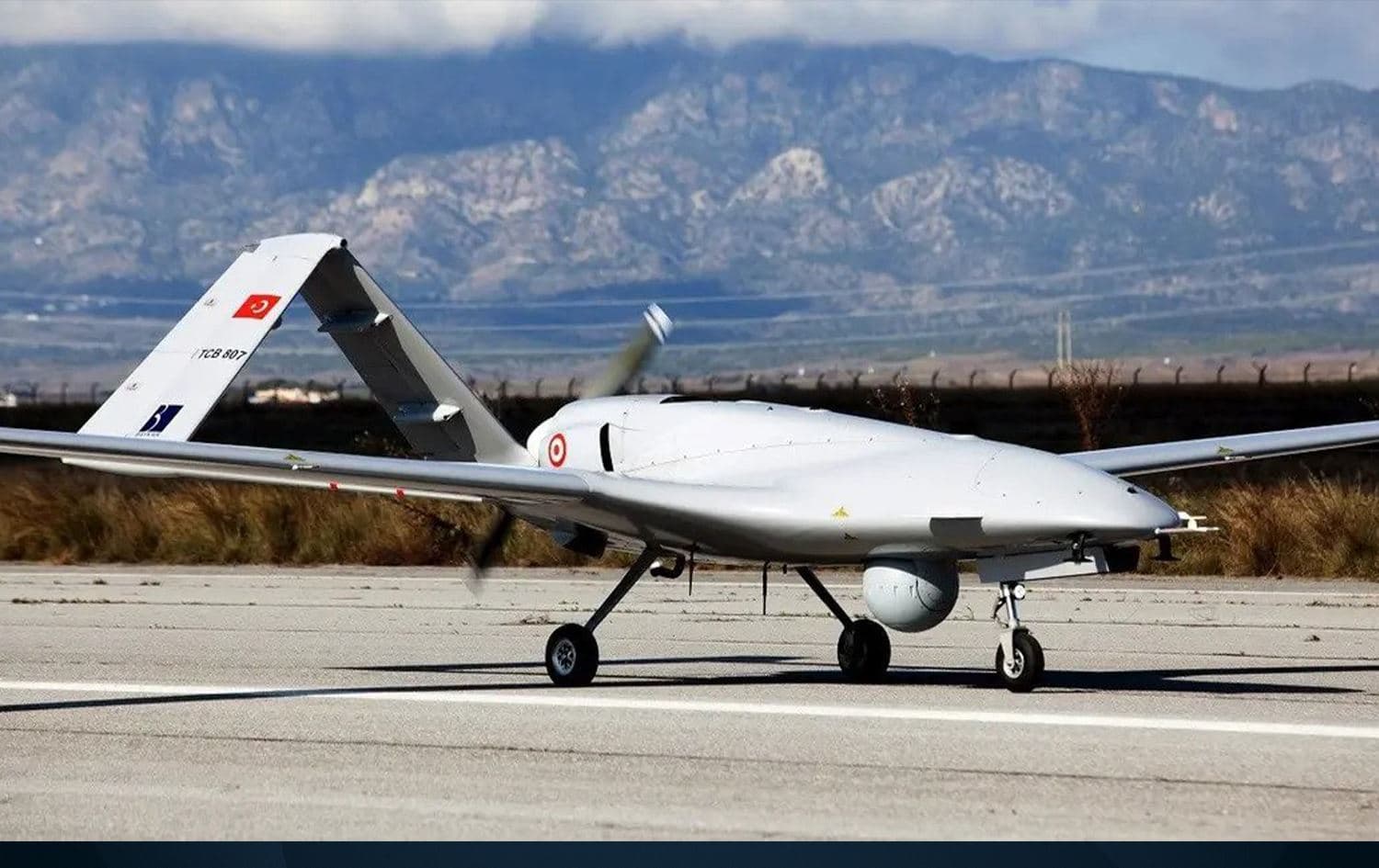 The Turkish-made Bayraktar TB2 drone pictured on December 16, 2019. Photo: AFP