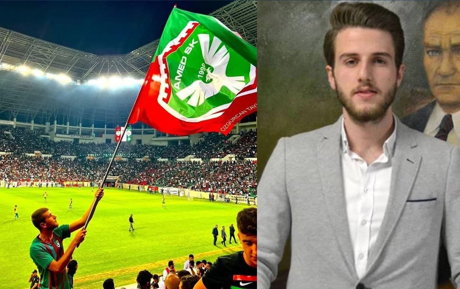 Amedspor trübünü ve MHP Sarıyer Belediye Meclis üyesi Mehmet Delihasan