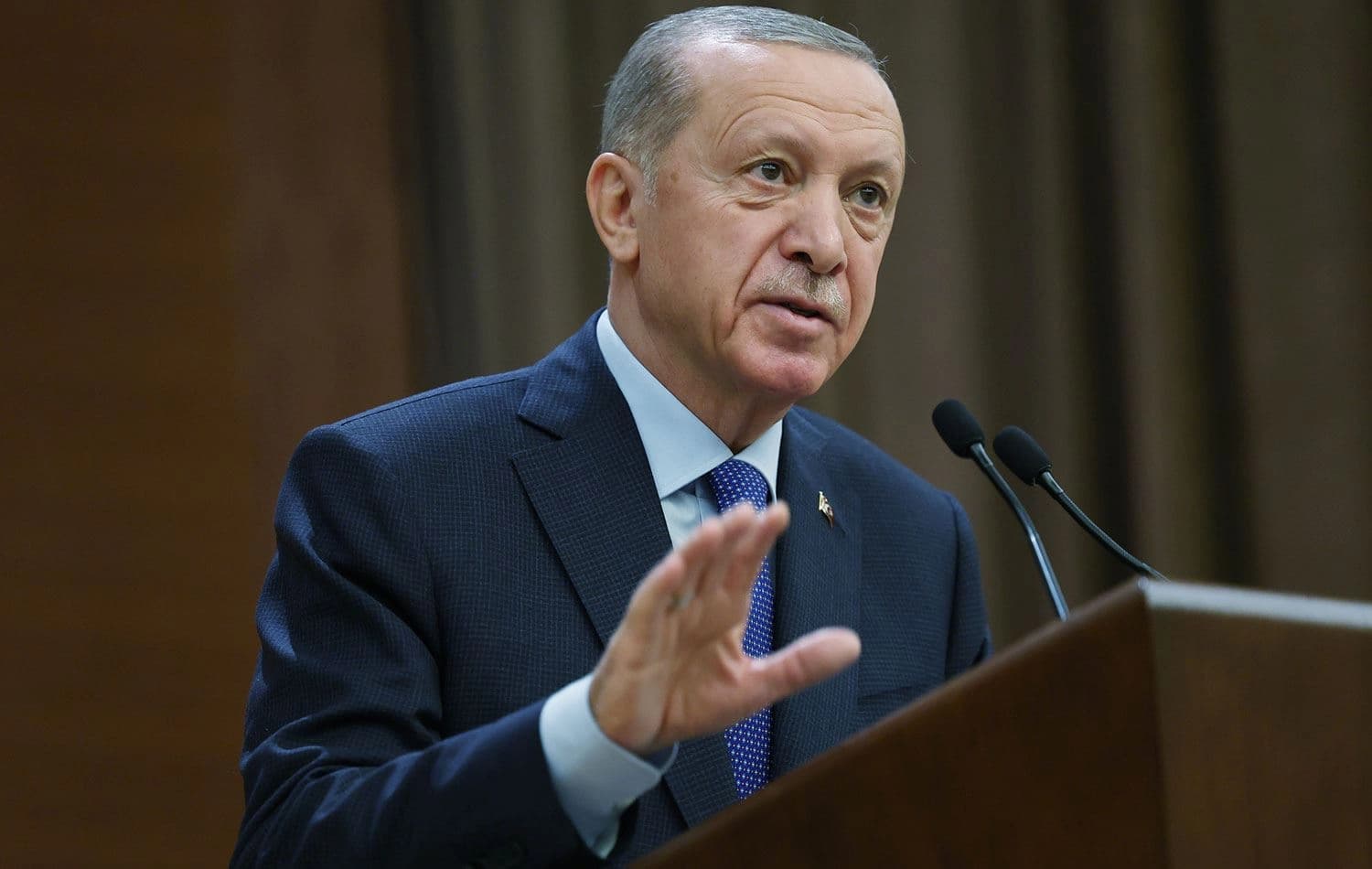 Erdoğan Beştepe’de "108. Dönem Kaymakamlık Kursu Kura Töreni"nde açıklamalarda bulundu. / Foto: AA